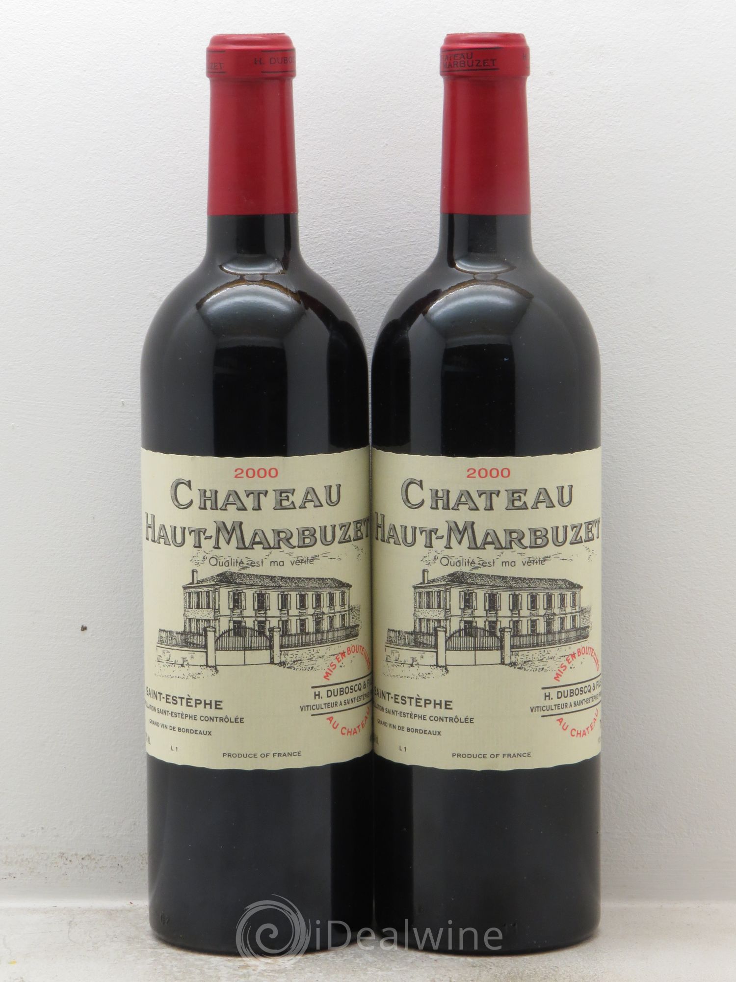 Château Haut Marbuzet 2000 - Lot de 2 bouteilles - 0
