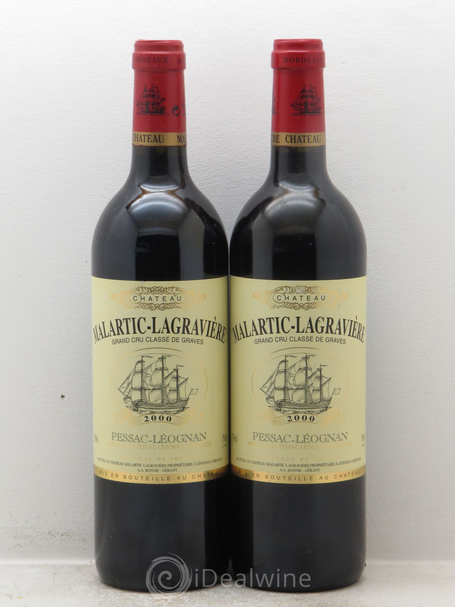 Château Malartic-Lagravière Cru Classé de Graves 2000 - Lot de 2 bouteilles - 0