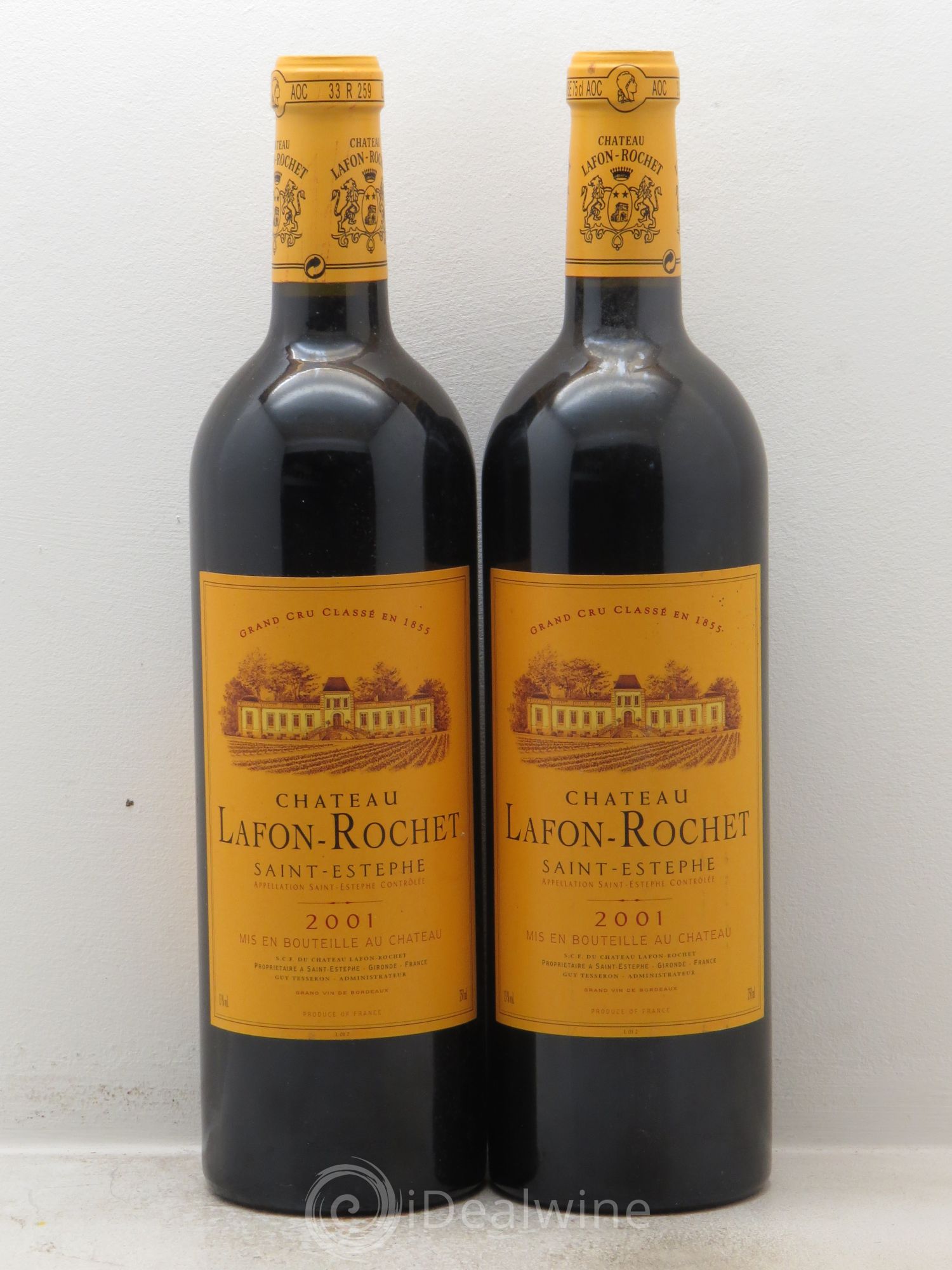 Château Lafon Rochet 4ème Grand Cru Classé 2001 - Lot de 2 bouteilles - 0
