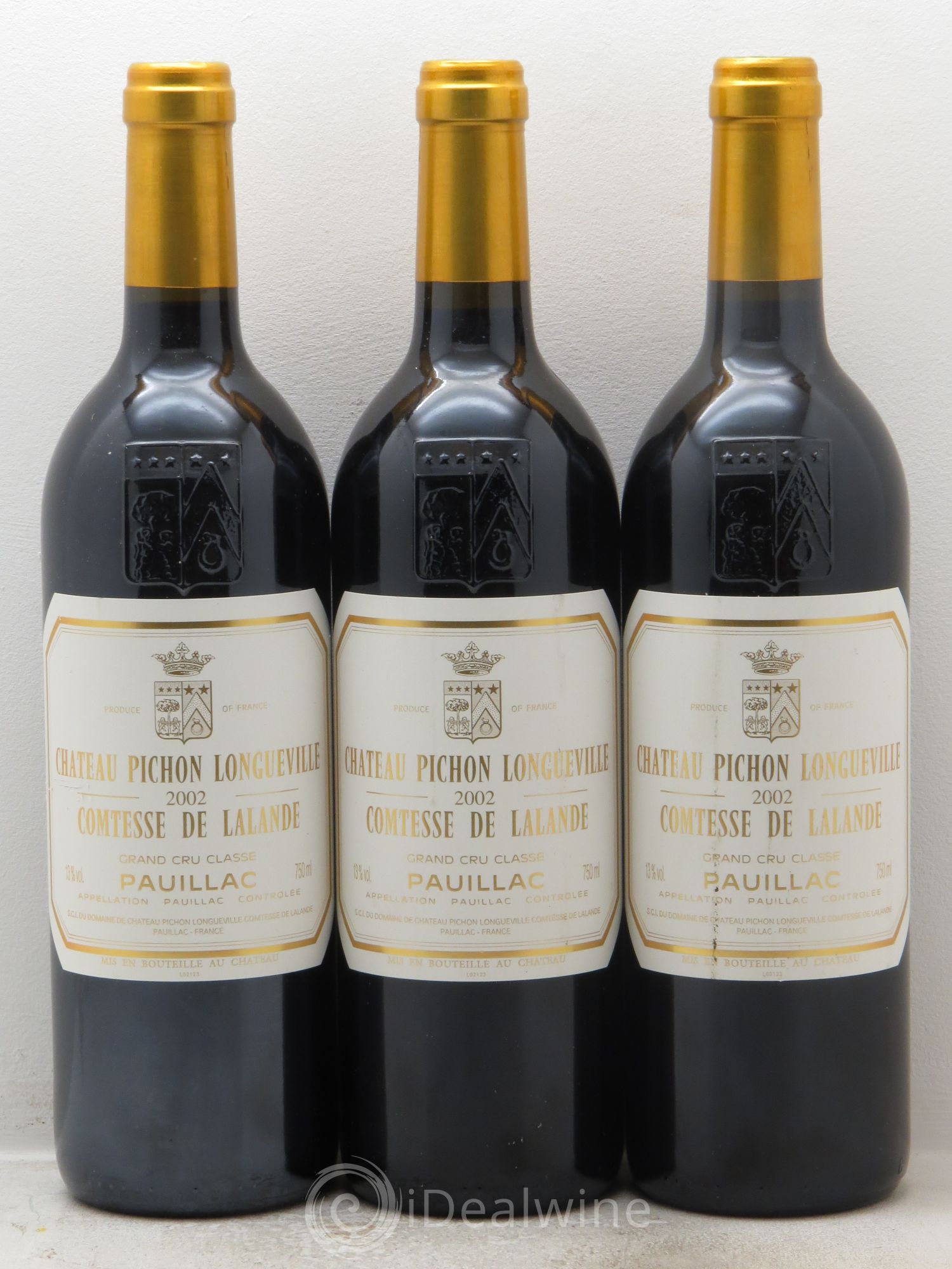 Château Pichon Longueville Comtesse de Lalande 2ème Grand Cru Classé 2002 - Lot de 3 bouteilles - 0