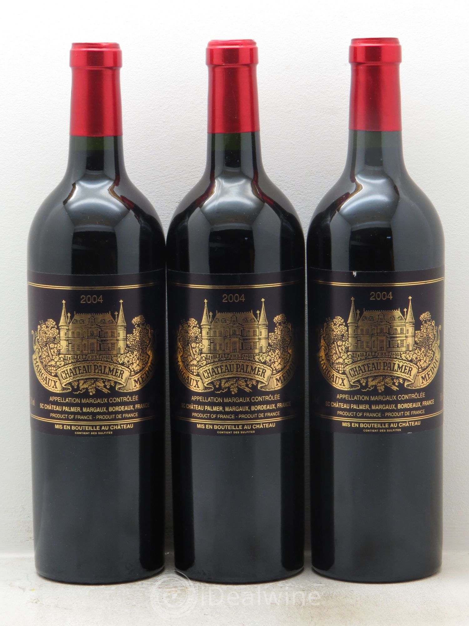 Château Palmer 3ème Grand Cru Classé 2004 - Lot de 3 bouteilles - 0