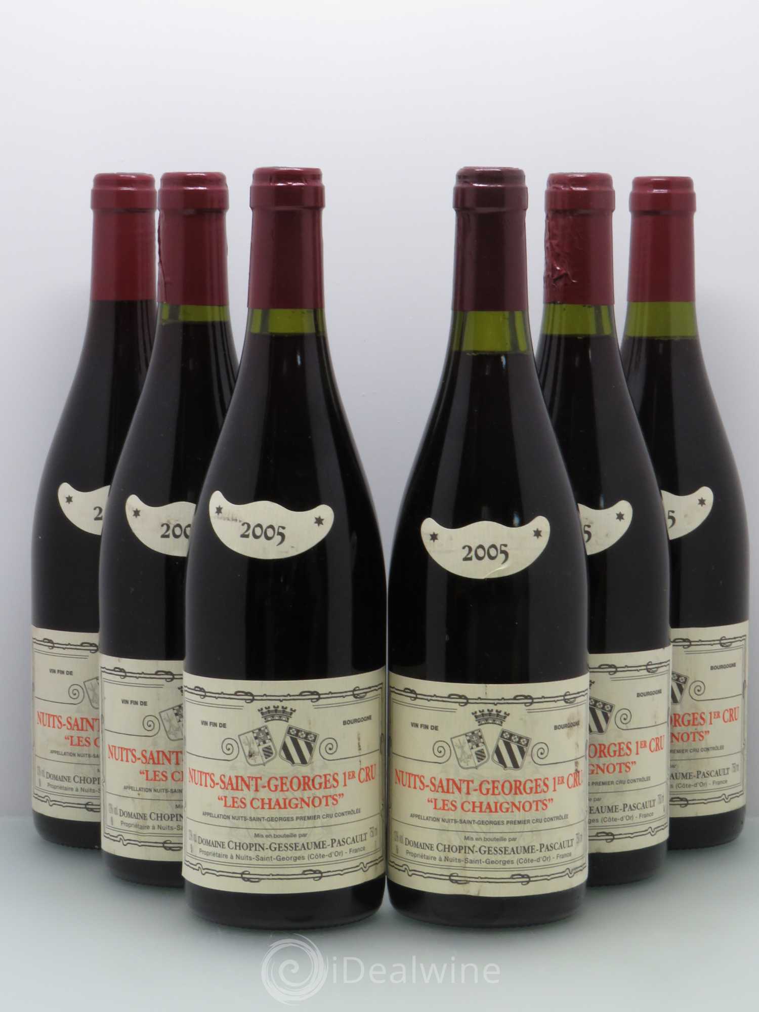 Nuits-Saint-Georges 1er Cru Les Chaignots Chopin Gesseaume 2005 - Posten von 6 Flaschen - 0