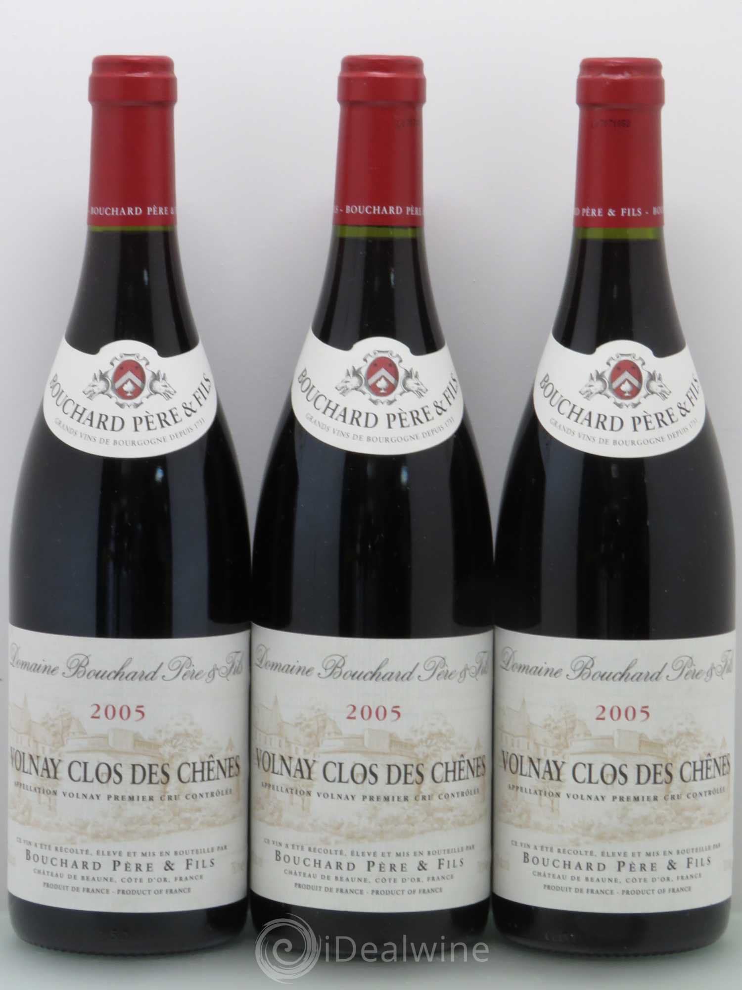 Volnay 1er Cru Clos des Chênes Bouchard Père & Fils 2005 - Lot de 3 bouteilles - 0