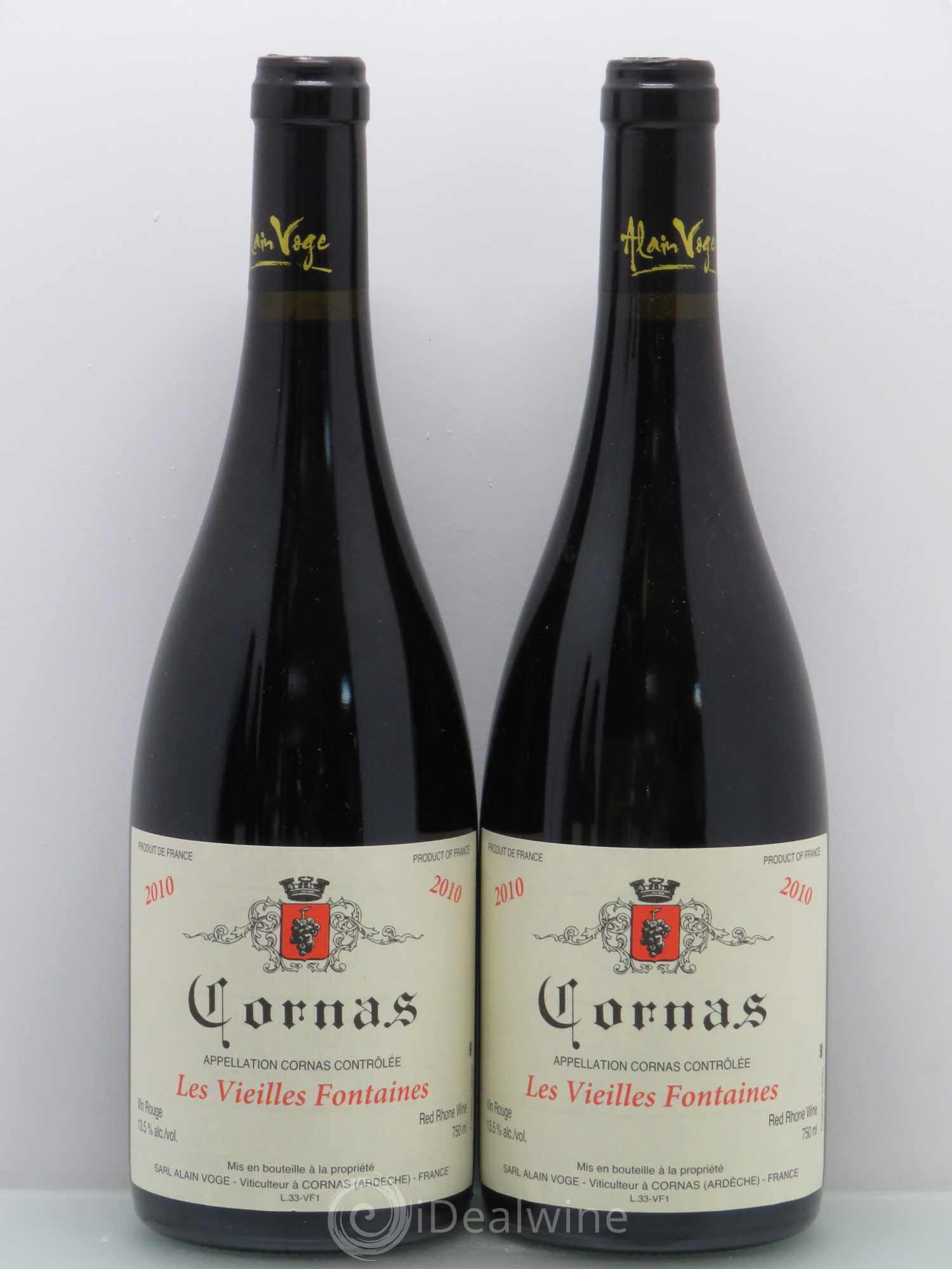 Cornas Les Vieilles Fontaines Alain Voge (Domaine) 2010 - Lot de 2 bouteilles - 0