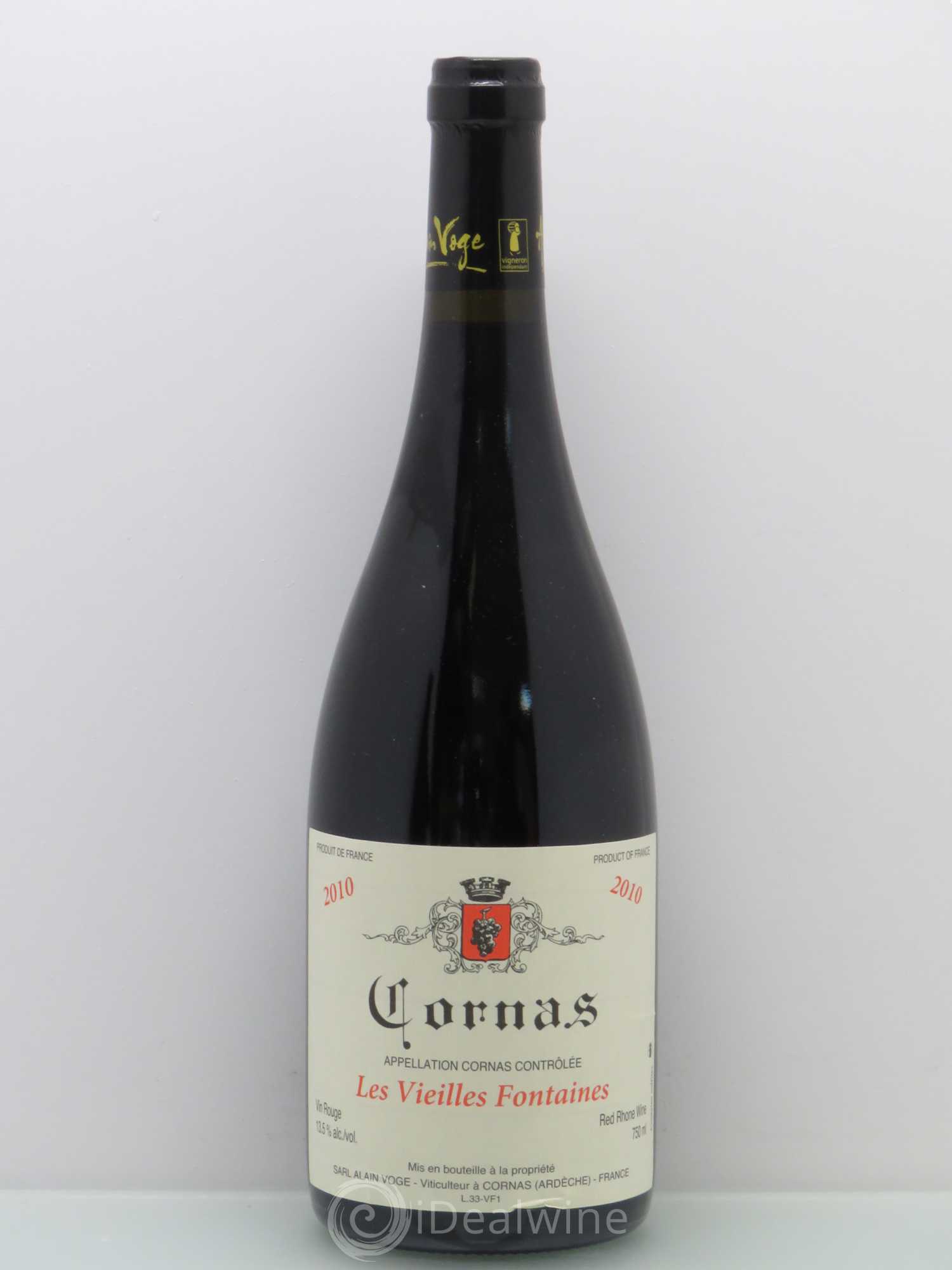 Cornas Les Vieilles Fontaines Alain Voge (Domaine) 2010 - Lot de 1 bouteille - 0
