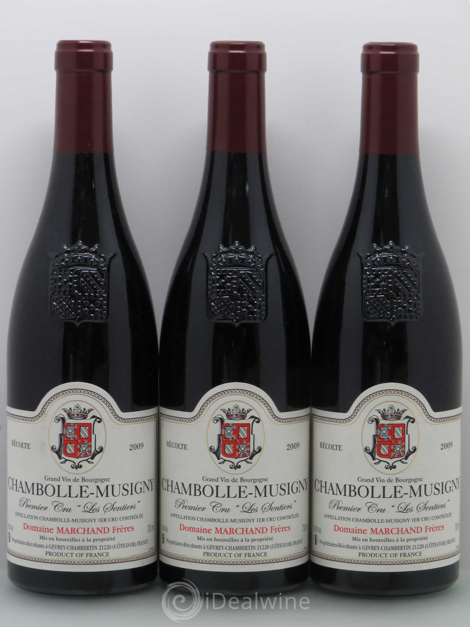 Chambolle-Musigny 1er Cru Sentiers Marchand Denis 2009 - Lot de 3 bouteilles - 0