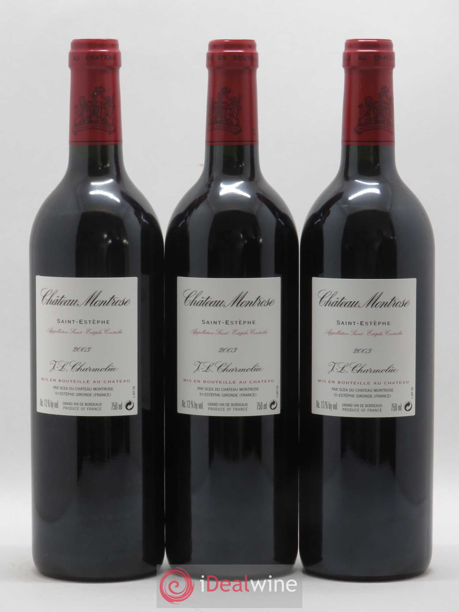 Château Montrose 2ème Grand Cru Classé 2003 - Lot de 3 bouteilles - 1