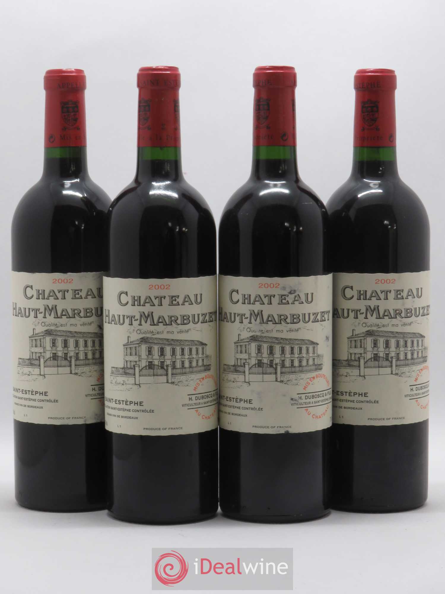 Château Haut Marbuzet 2002 - Lot de 4 bouteilles - 0