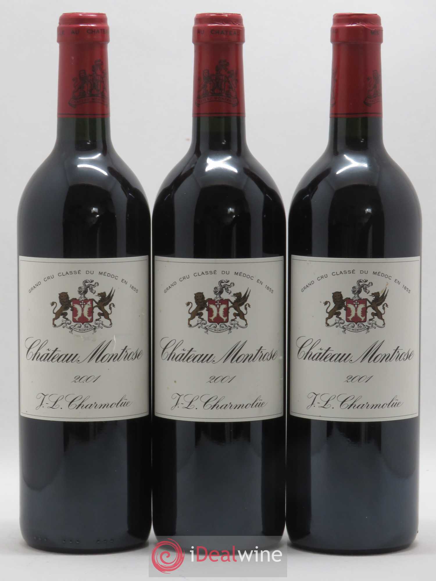 Château Montrose 2ème Grand Cru Classé 2001 - Lot de 3 bouteilles - 0