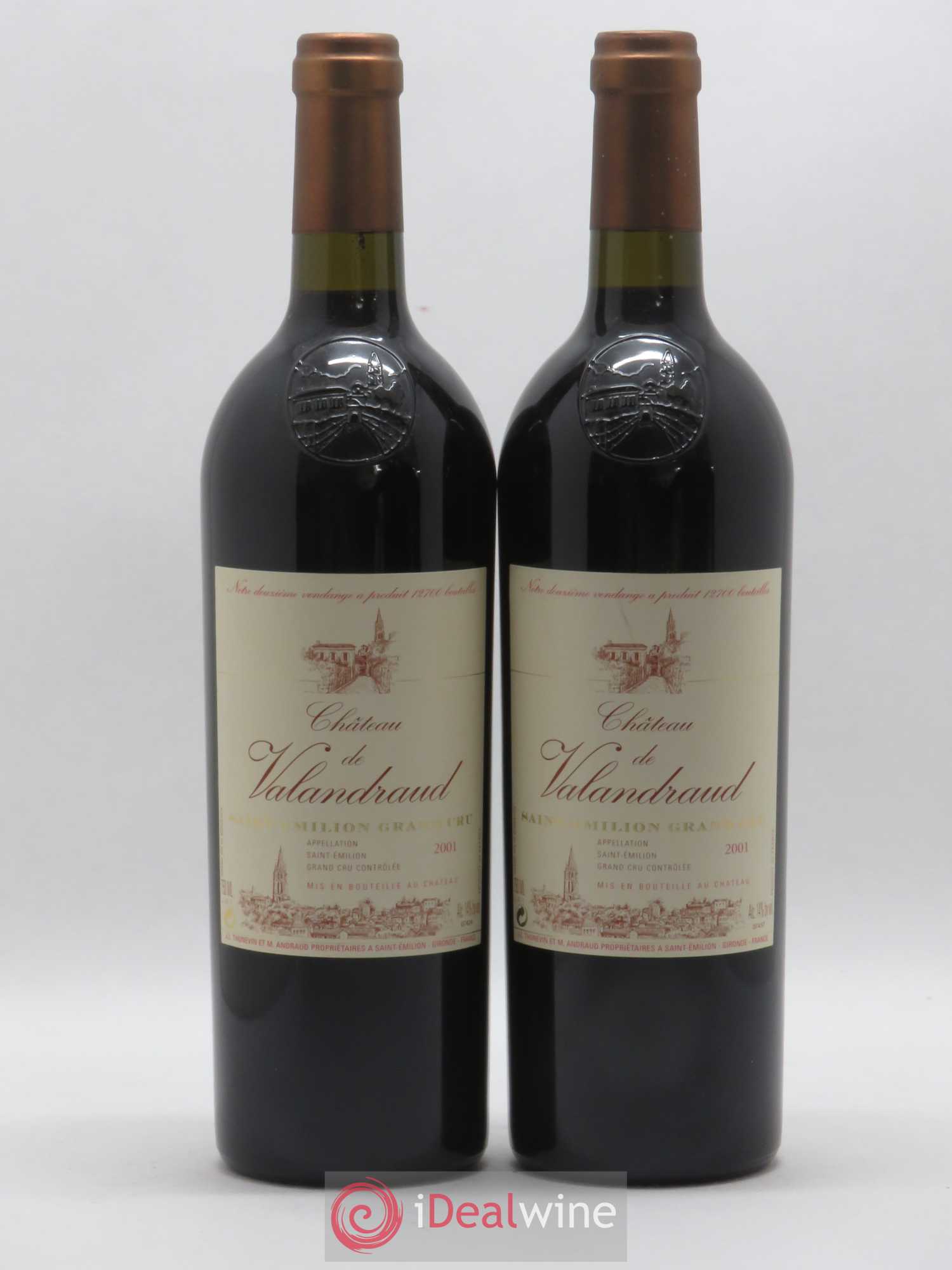 Château de Valandraud 2001 - Lot de 2 bouteilles - 0