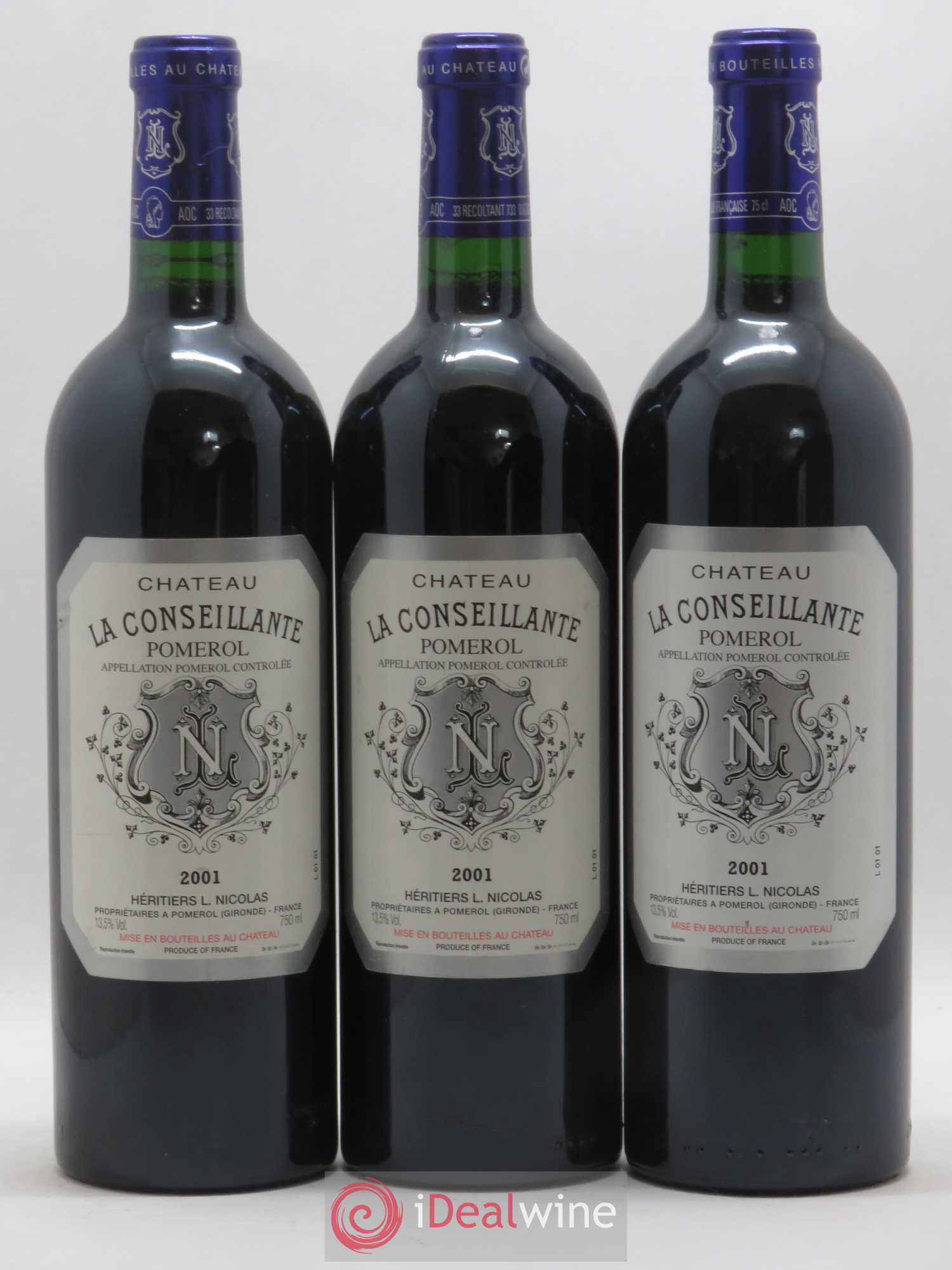 Château la Conseillante 2001 - Lot de 3 bouteilles - 0