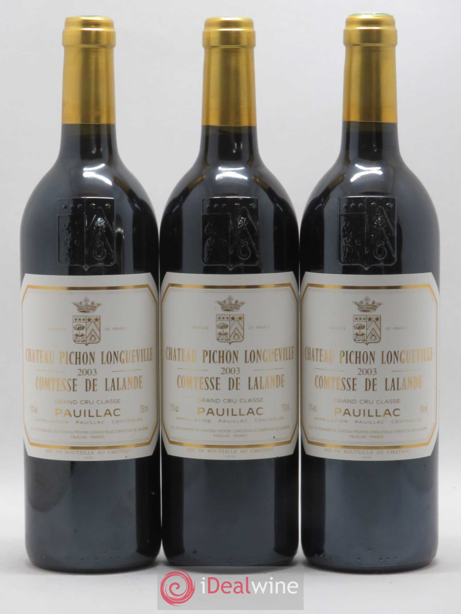 Château Pichon Longueville Comtesse de Lalande 2ème Grand Cru Classé 2003 - Lot de 3 bouteilles - 0