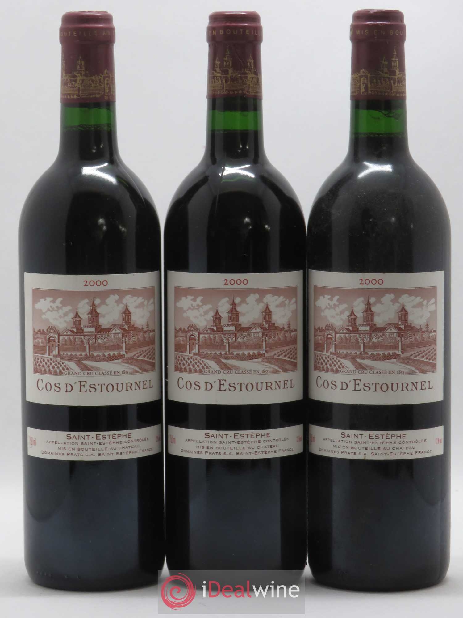 Cos d'Estournel 2ème Grand Cru Classé 2000 - Lot de 3 bouteilles - 0
