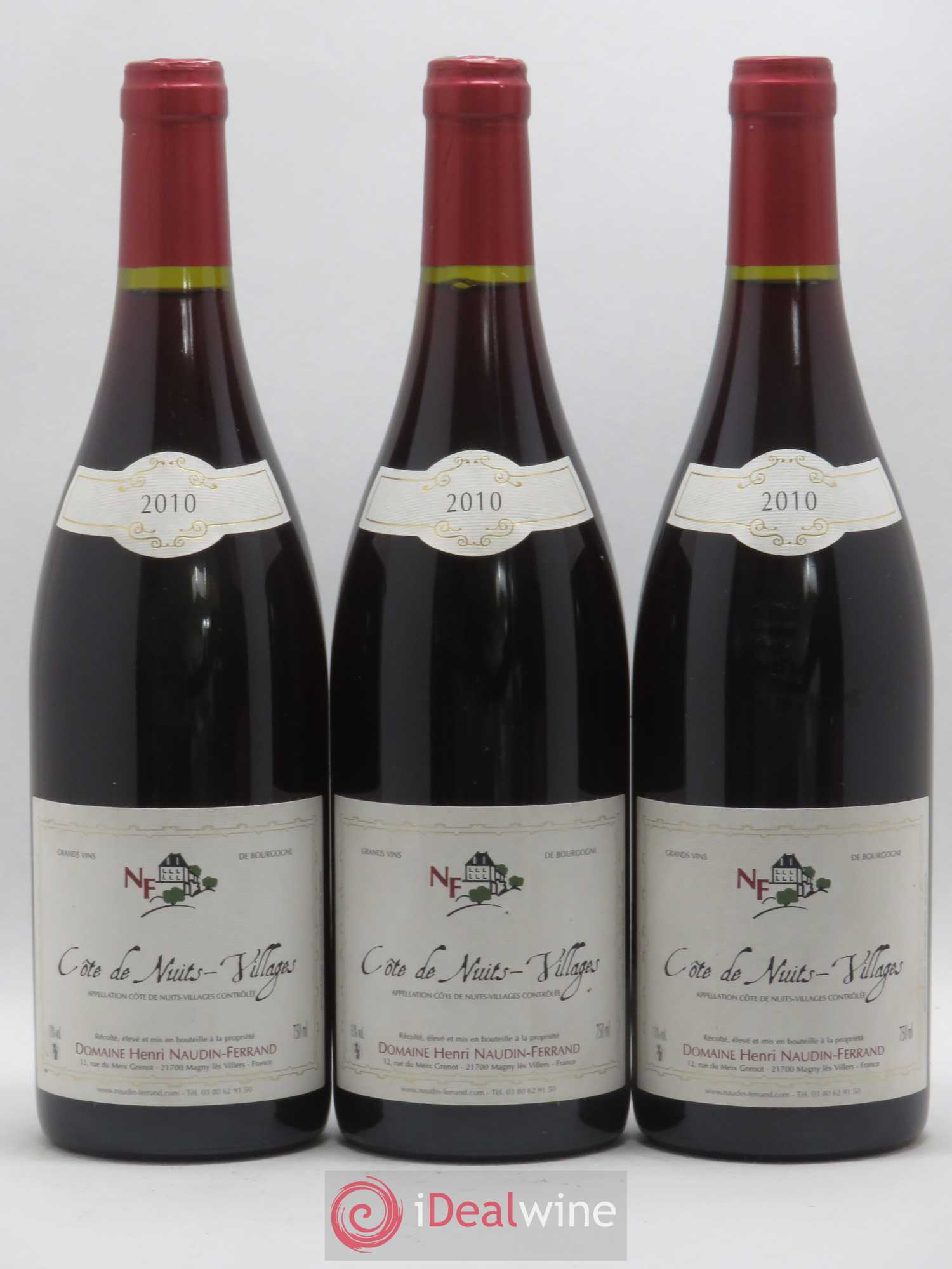 Côte de Nuits-Villages Naudin-Ferrand 2010 - Lot de 3 bouteilles - 0