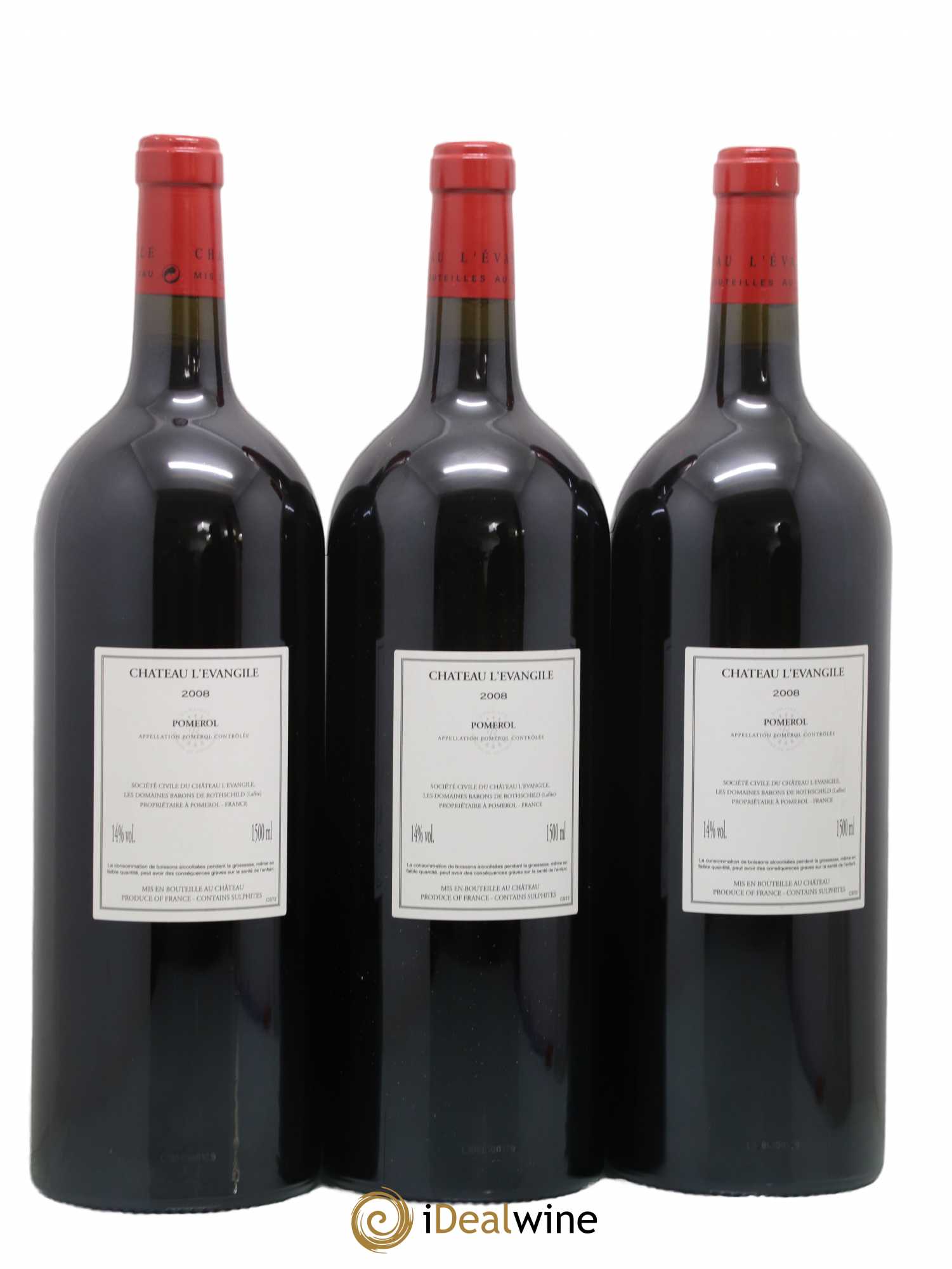 Château l' Évangile 2008 - Lot de 3 magnums - 1