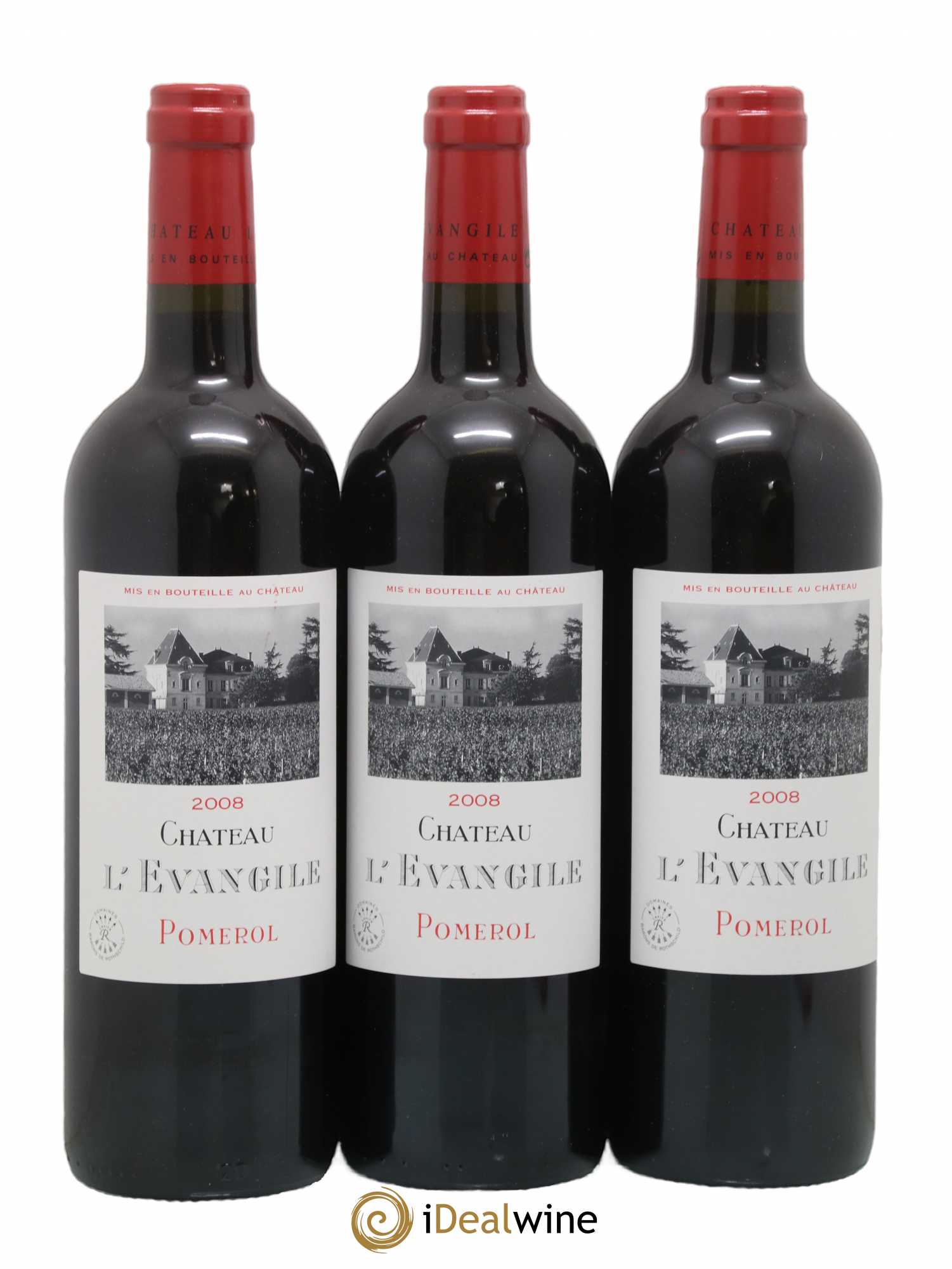 Château l' Évangile 2008 - Lot de 3 bouteilles - 0