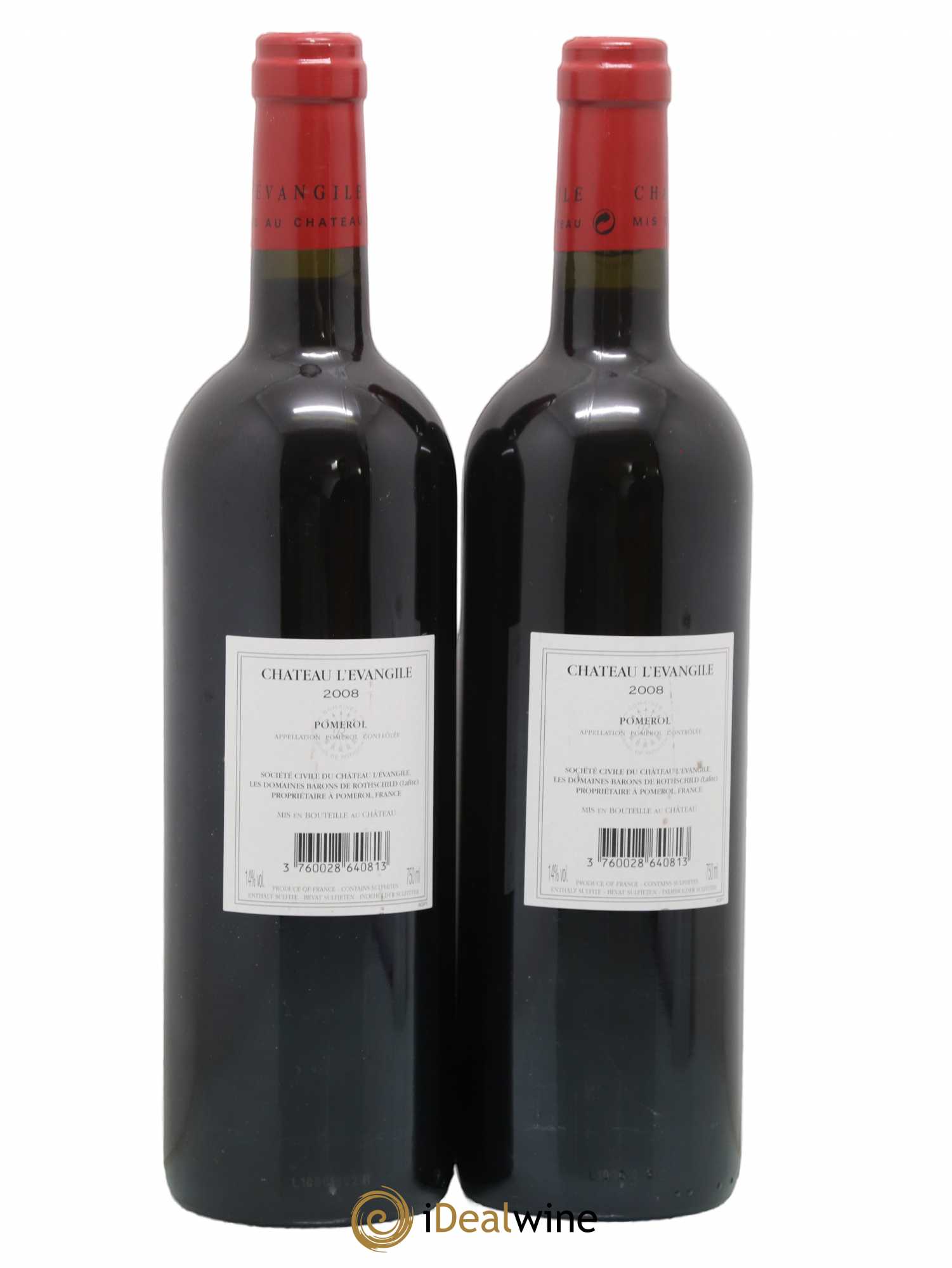 Château l' Évangile 2008 - Lot de 2 bouteilles - 1