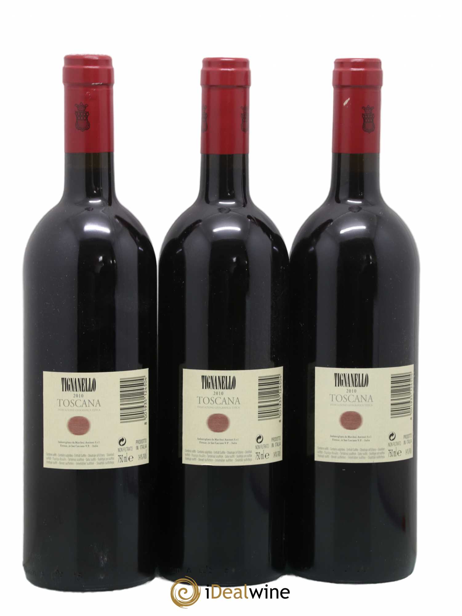 Toscana IGT Tignanello Tenuta Tignanello - Marchesi Antinori 2010 - Lotto di 3 bottiglie - 1