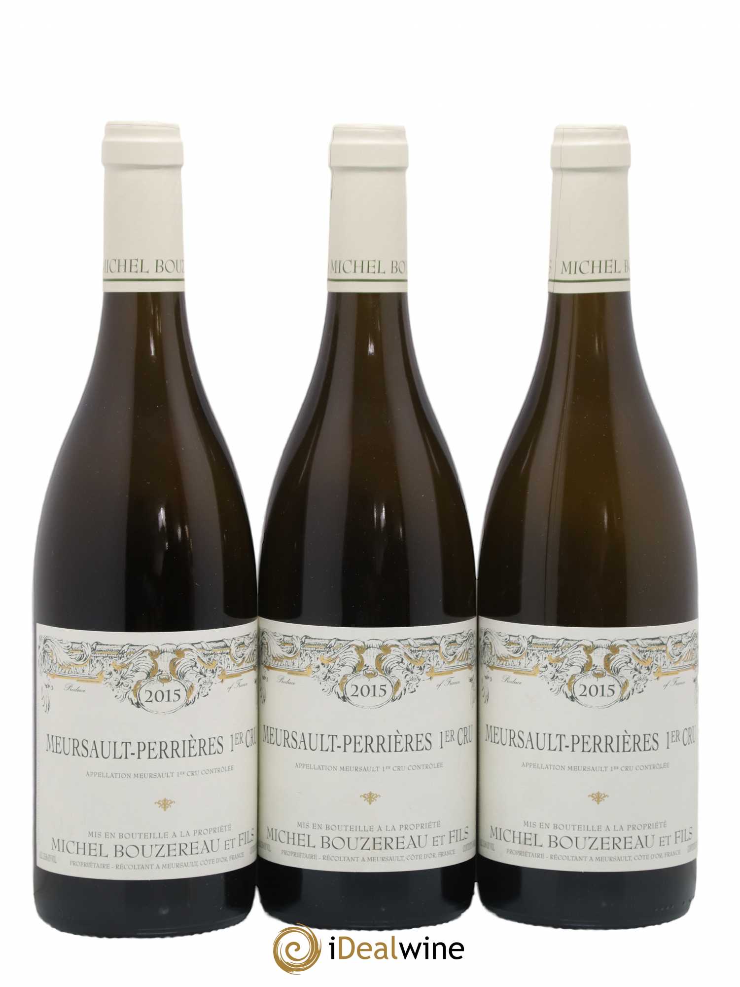 Meursault 1er Cru Perrières Michel Bouzereau et Fils (Domaine) 2015 - Lot de 3 bouteilles - 0