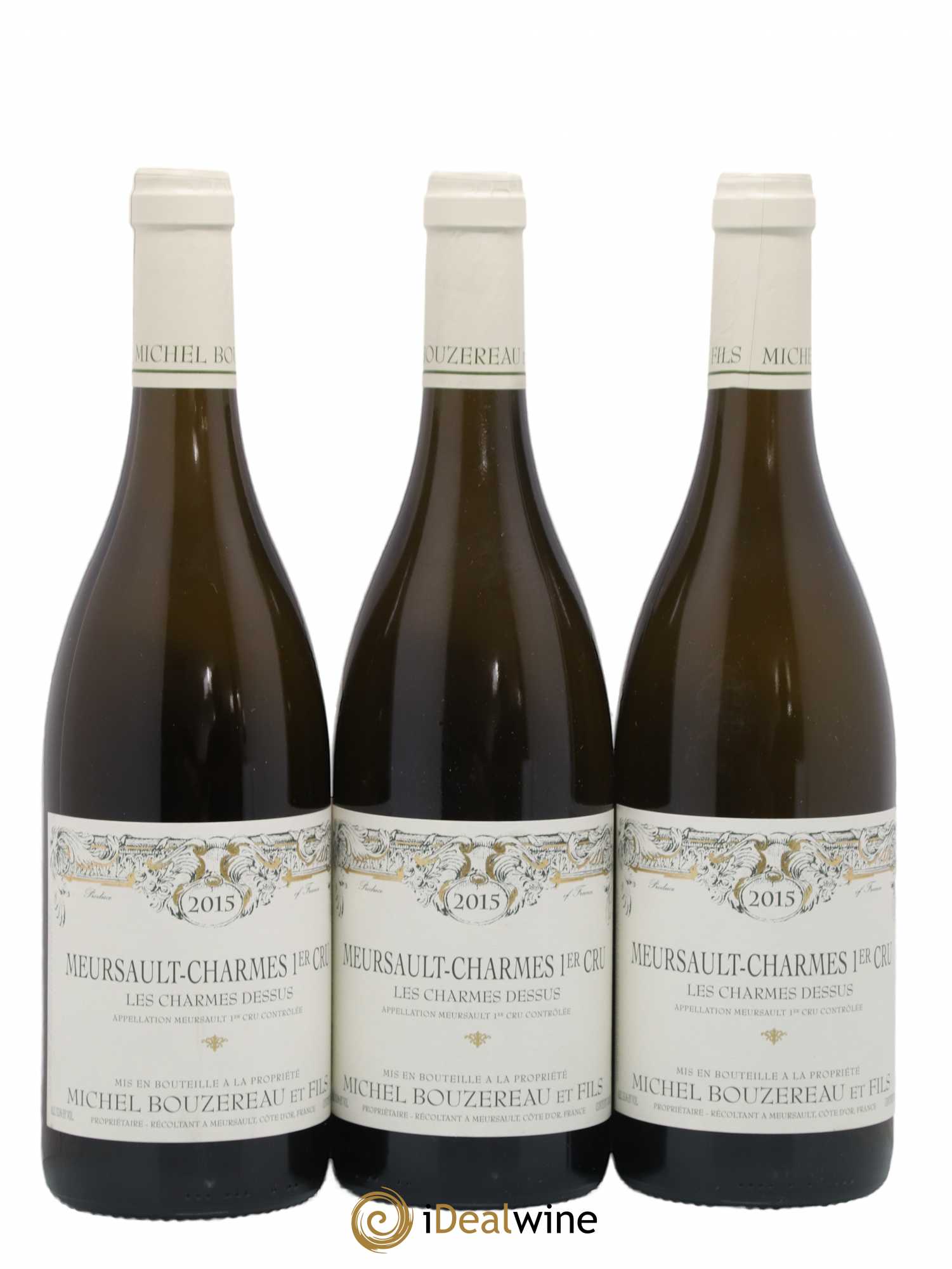 Meursault 1er Cru Charmes Les Charmes Dessus Michel Bouzereau et Fils (Domaine) 2015 - Lot de 3 bouteilles - 0