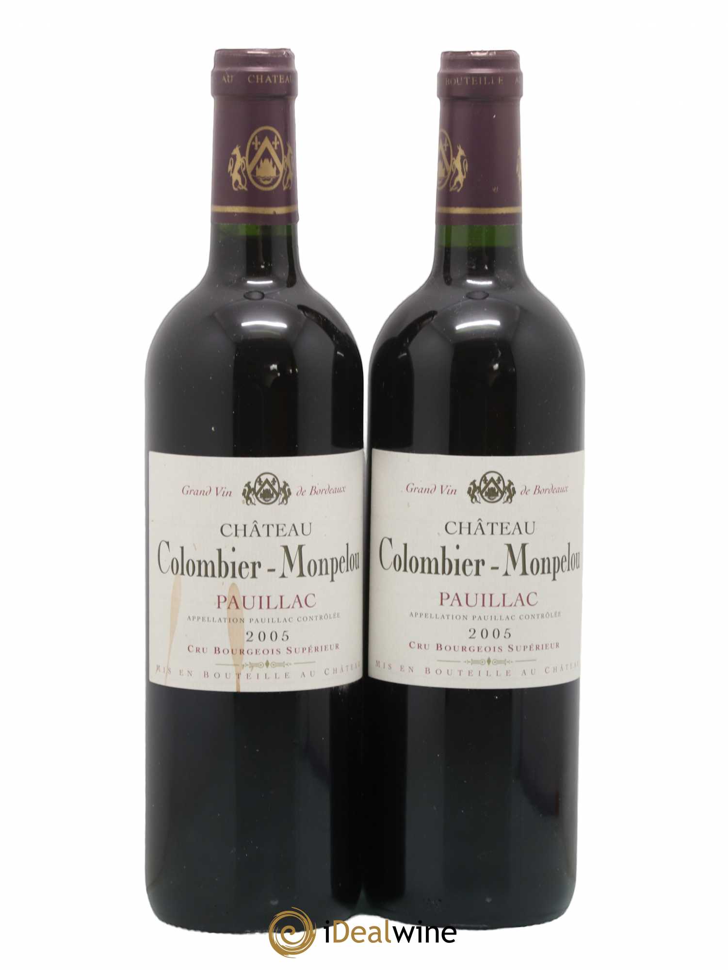 Château Colombier Monpelou Cru Bourgeois 2005 - Lot de 2 bouteilles - 0