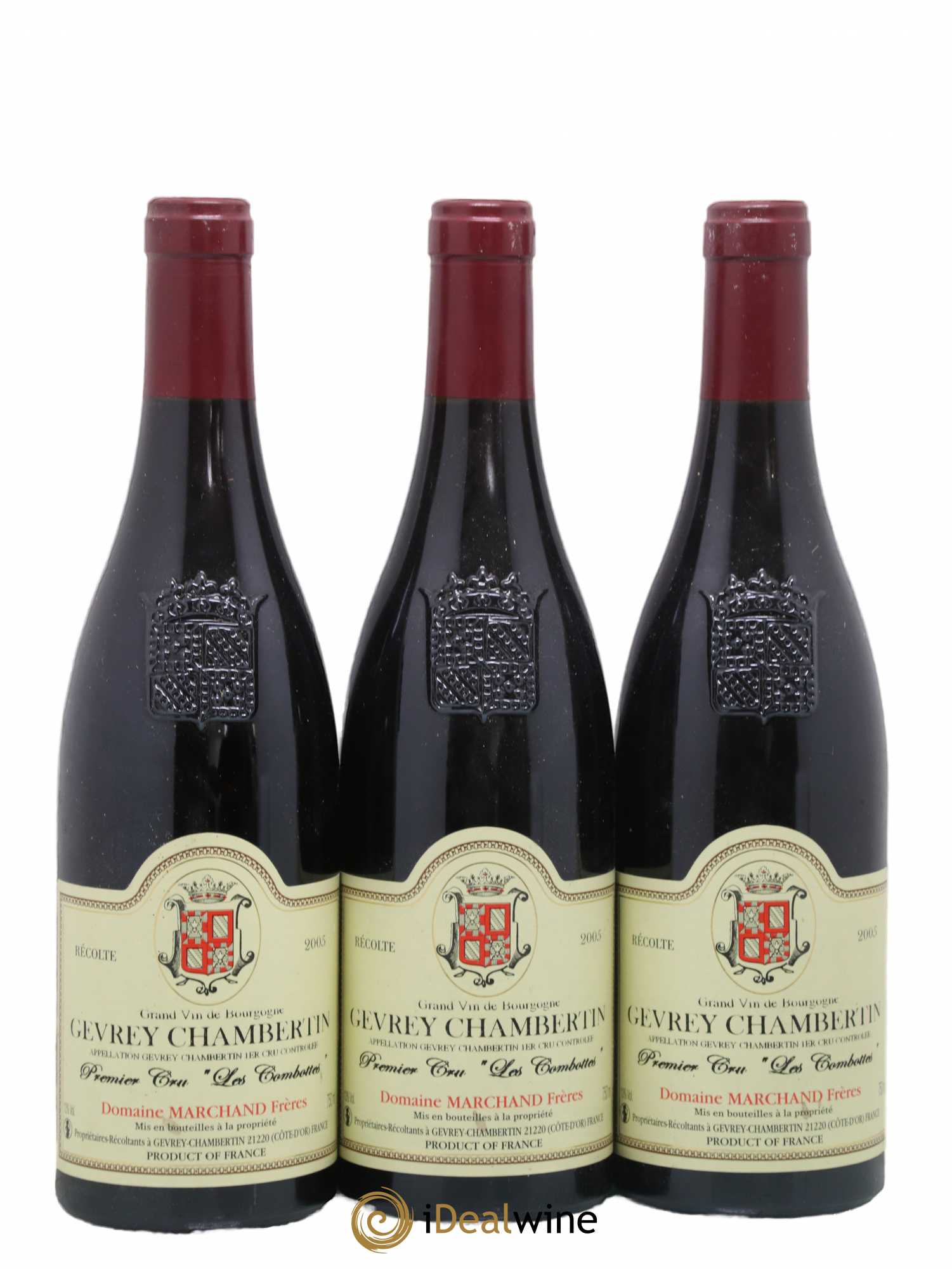 Gevrey-Chambertin 1er Cru Marchand Les Combottes 2005 - Lot de 3 bouteilles - 0