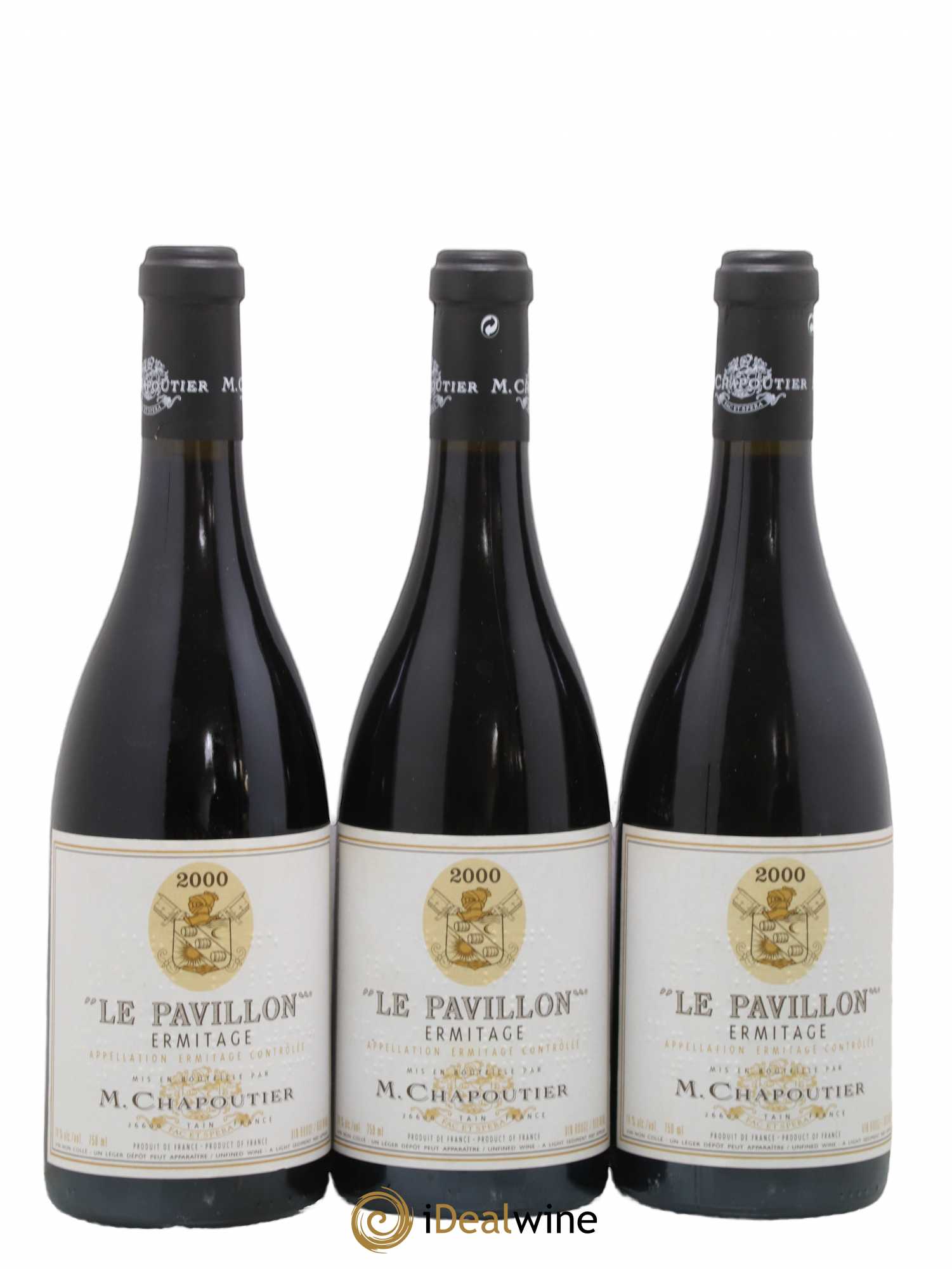 Hermitage Ermitage Le Pavillon Chapoutier 2000 - Lot de 3 bouteilles - 0