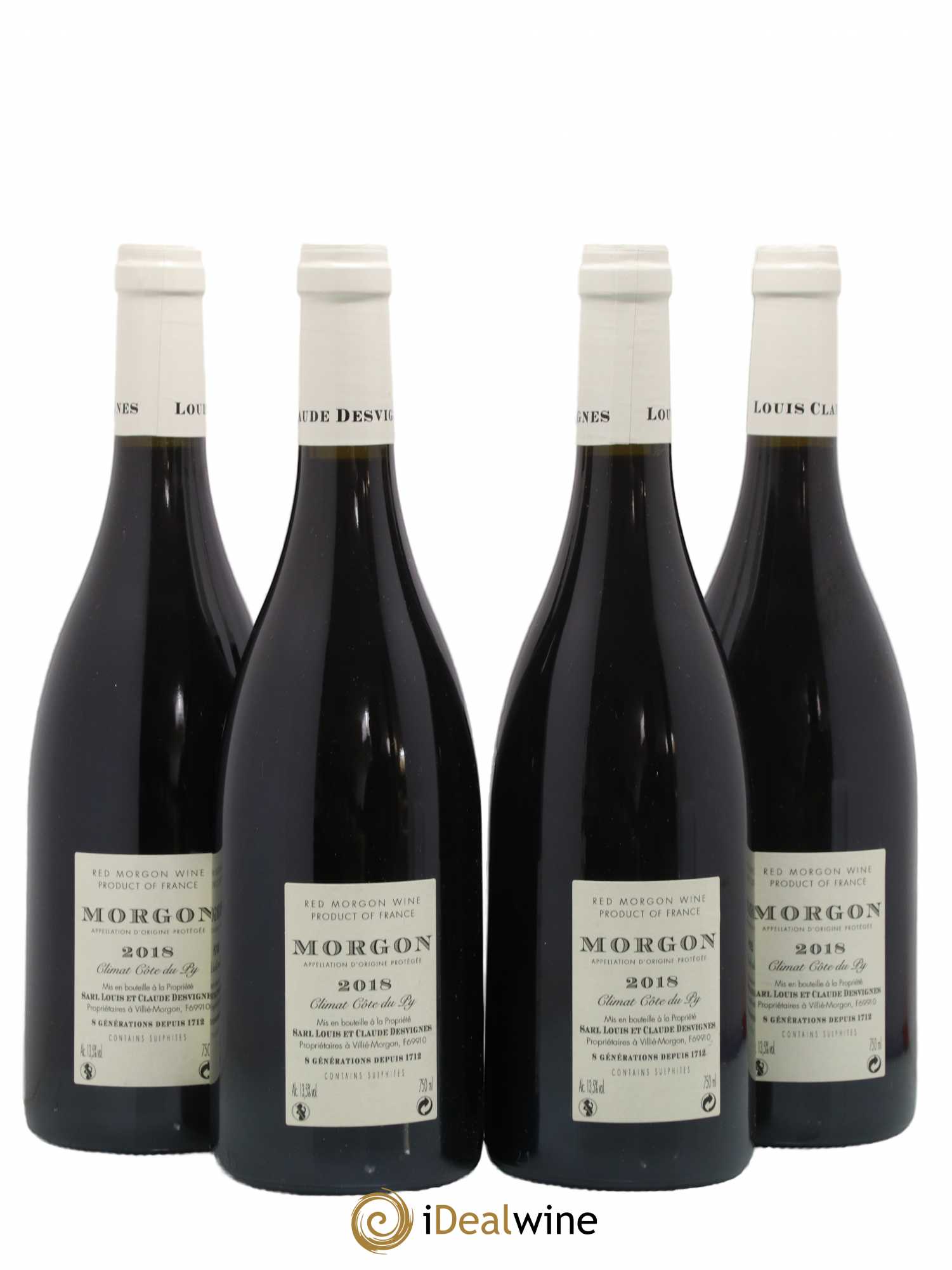 Morgon Côte de Py Javernières Louis-Claude Desvignes 2018 - Lot de 4 bouteilles - 1