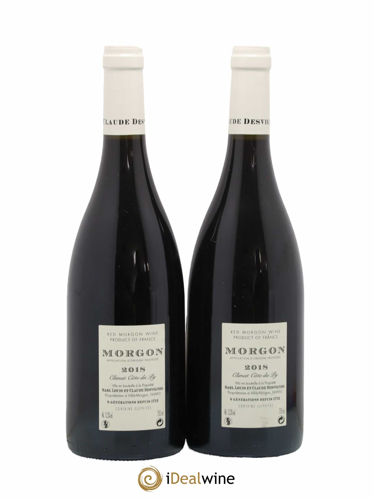 Morgon Côte de Py Javernières Louis-Claude Desvignes 2018 - Lot de 2 bouteilles - 1
