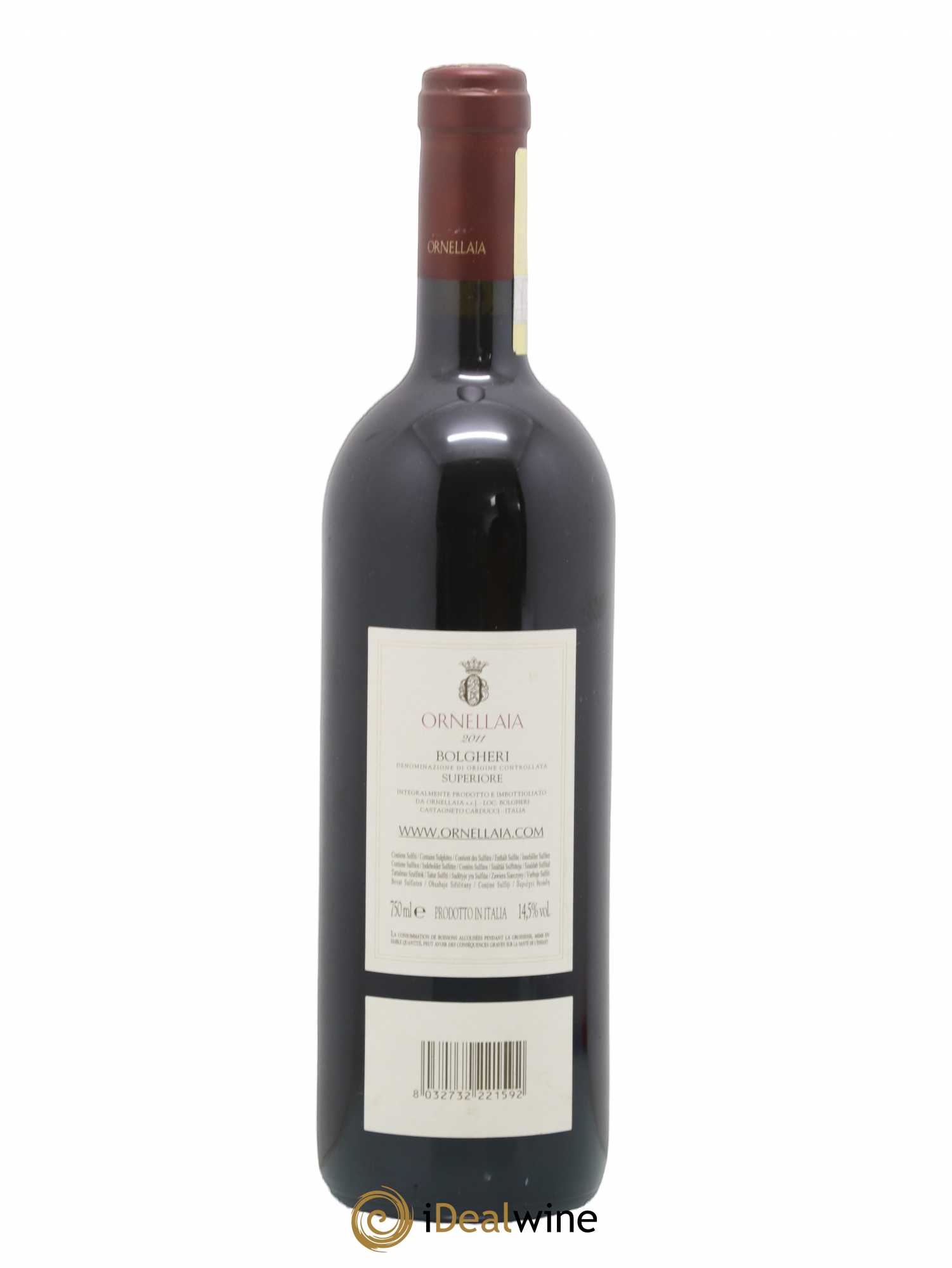 Bolgheri DOC Superiore Ornellaia Tenuta Dell'Ornellaia - Frescobaldi 2011 - Lot de 1 bouteille - 1