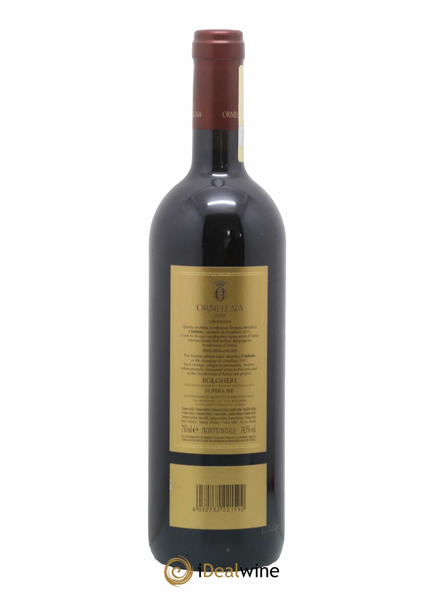 Bolgheri DOC Superiore Ornellaia Tenuta Dell'Ornellaia - Frescobaldi L'Infinito  2011 - Lot of 1 bottle - 1