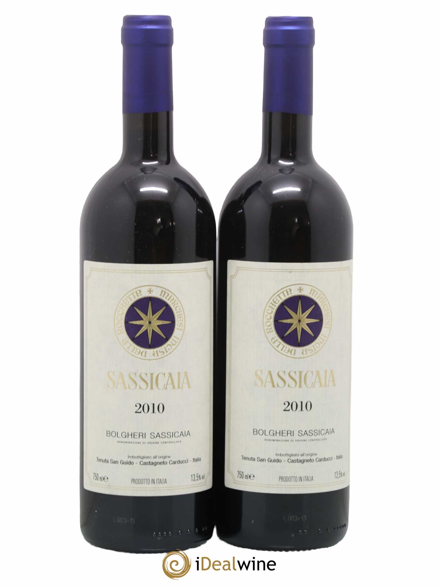 Bolgheri DOC Sassicaia Tenuta San Guido 2010 - Lot de 2 bouteilles - 0