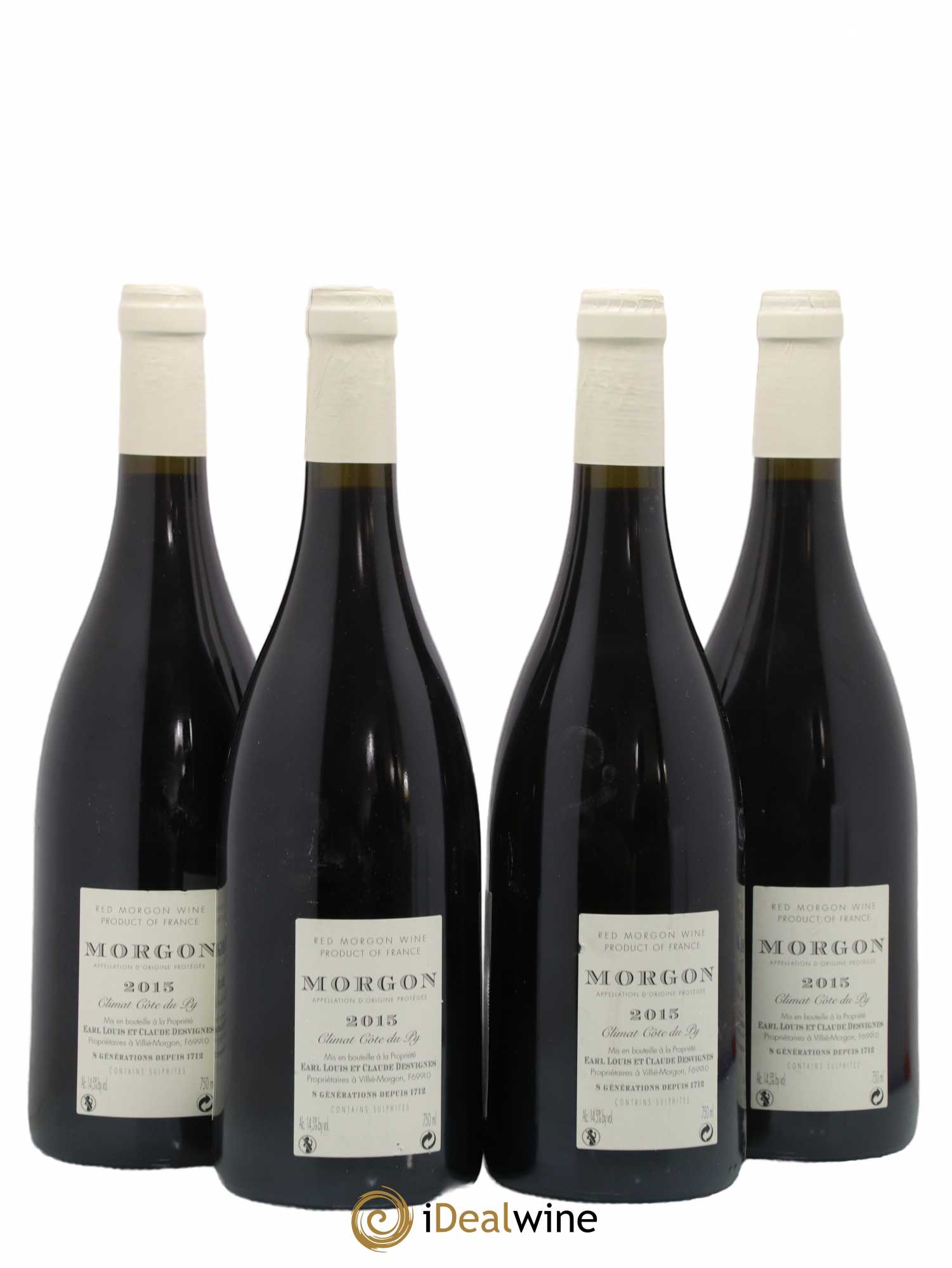 Morgon Côte du Py Louis-Claude Desvignes 2015 - Lot de 4 bouteilles - 1
