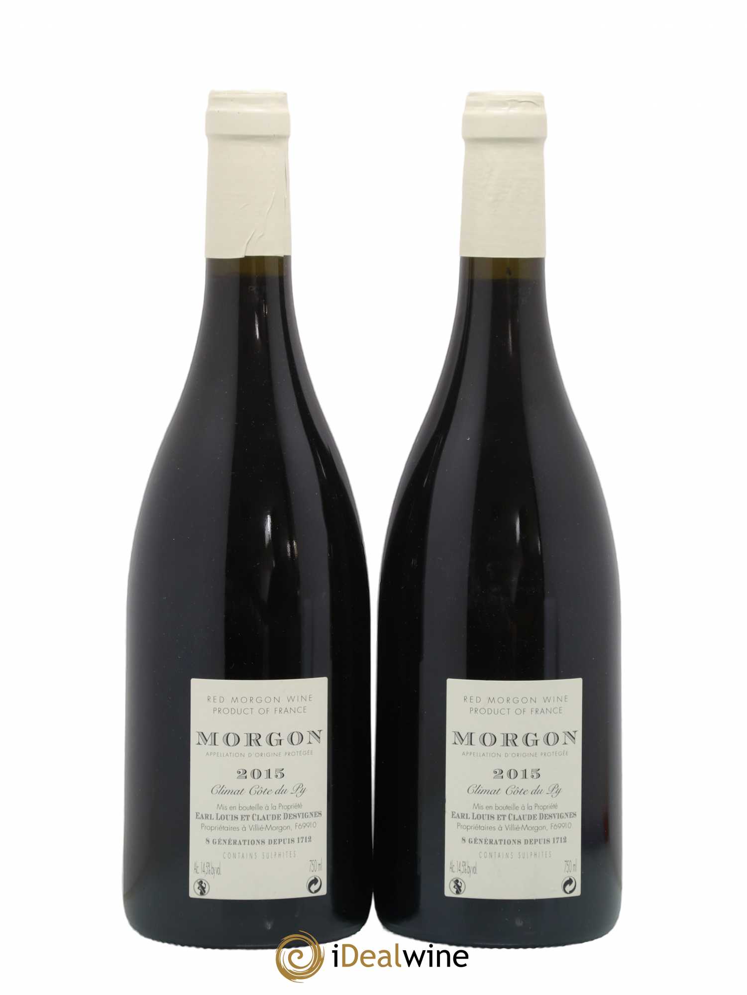 Morgon Côte du Py Louis-Claude Desvignes 2015 - Lot de 2 bouteilles - 1