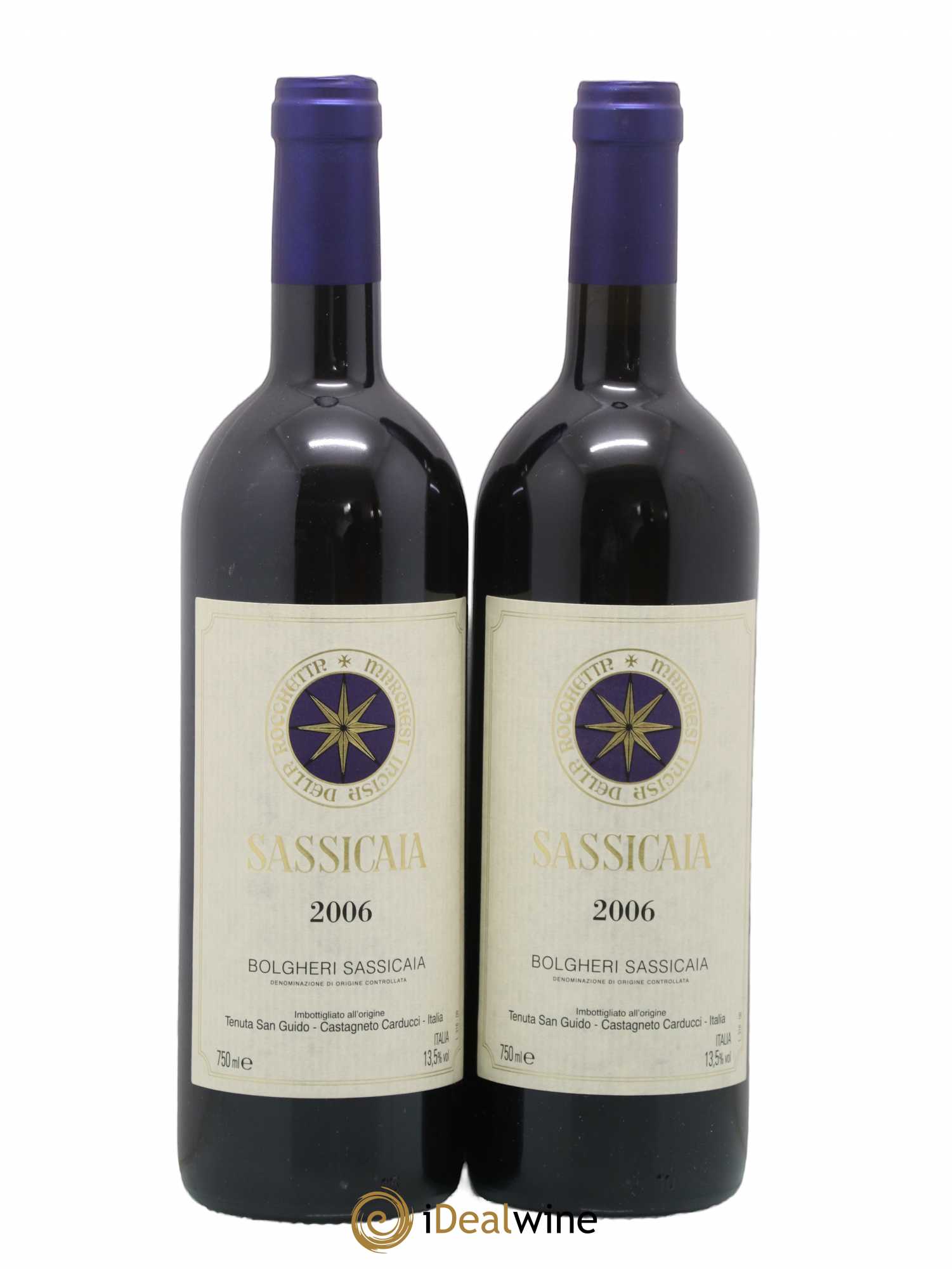 Bolgheri DOC Sassicaia Tenuta San Guido 2006 - Lot de 2 bouteilles - 0