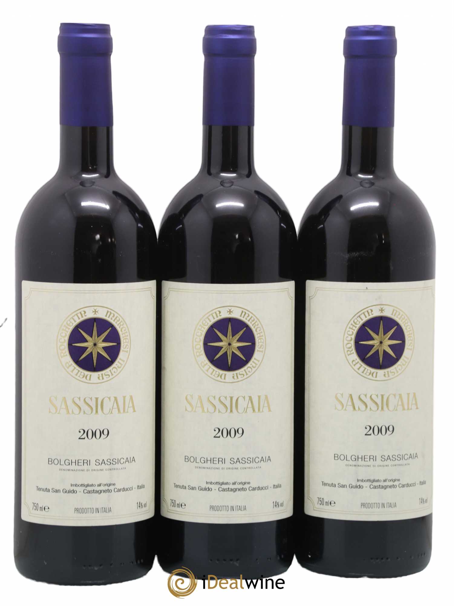 Bolgheri DOC Sassicaia Tenuta San Guido 2009 - Lot de 3 bouteilles - 0