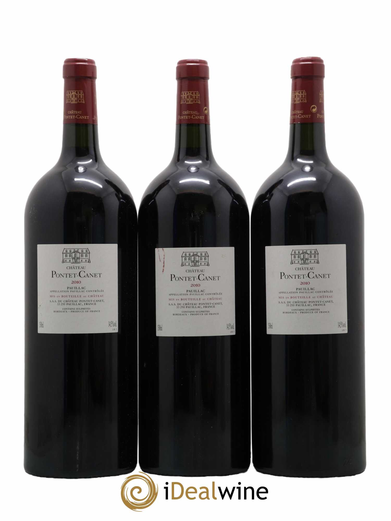 Château Pontet Canet 5ème Grand Cru Classé 2010 - Lot de 3 magnums - 1