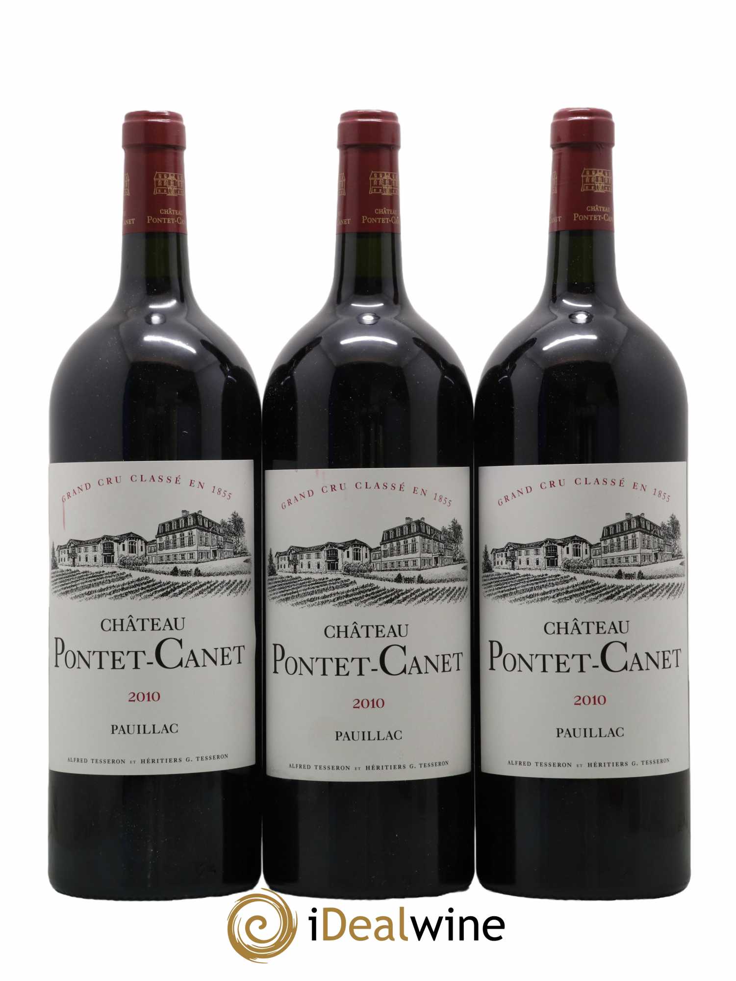 Château Pontet Canet 5ème Grand Cru Classé 2010 - Lot de 3 magnums - 0