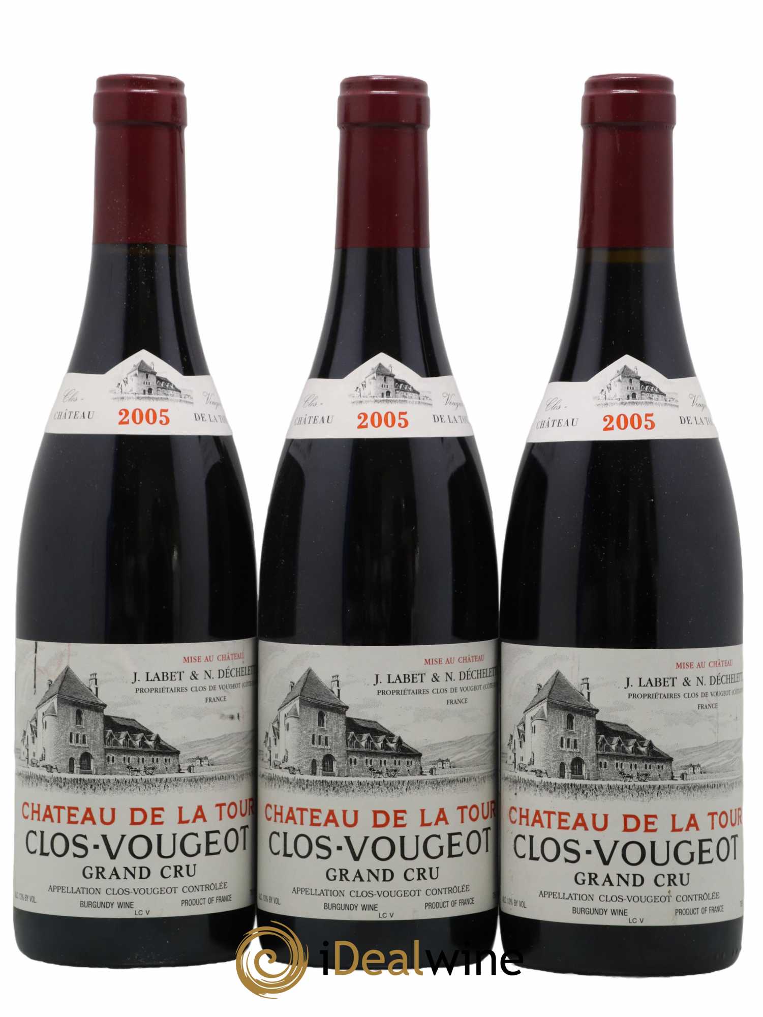 Clos de Vougeot Grand Cru Château de La Tour 2005 - Lot de 3 bouteilles - 0