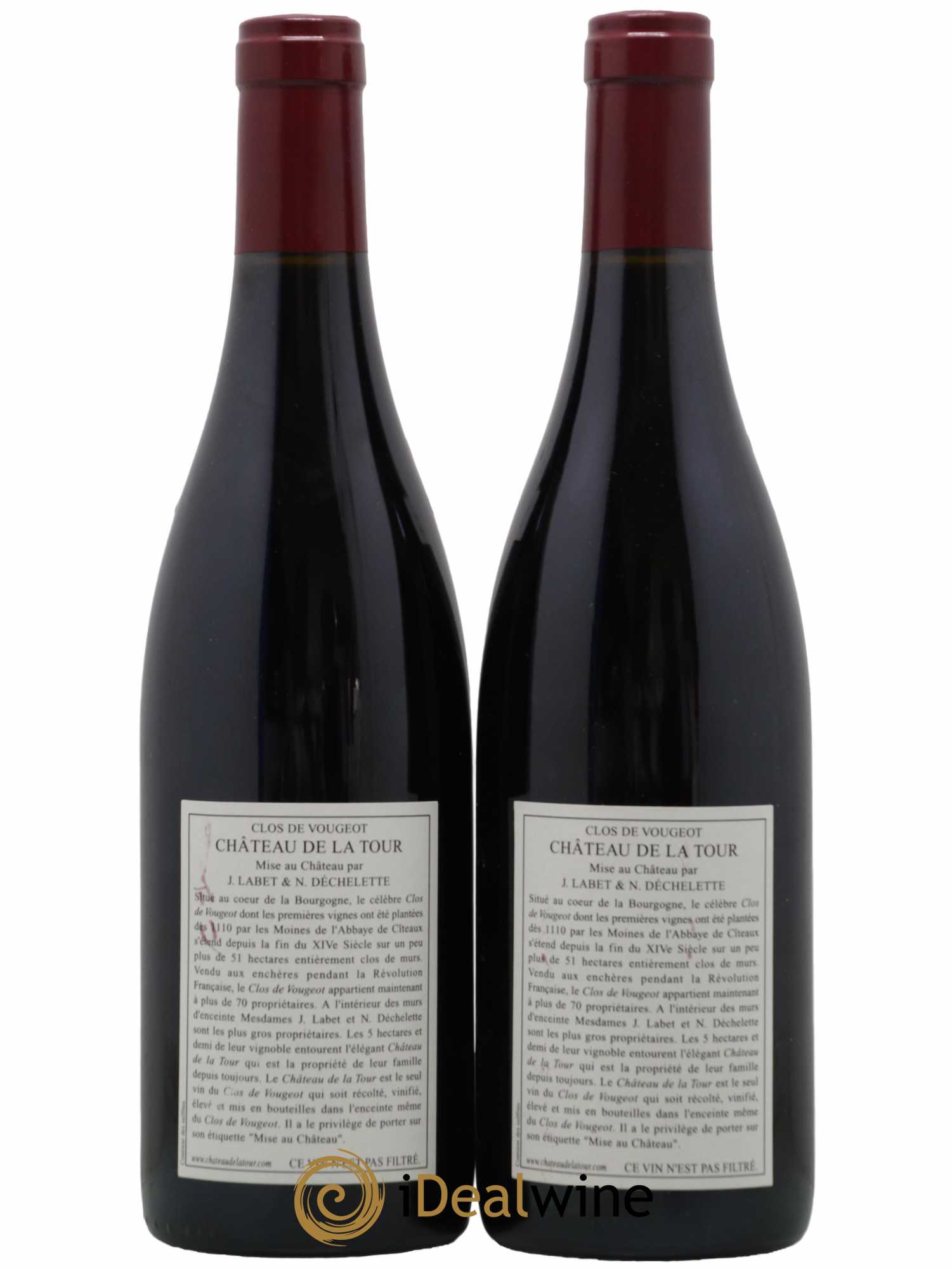 Clos de Vougeot Grand Cru Château de La Tour 2005 - Lot de 2 bouteilles - 1