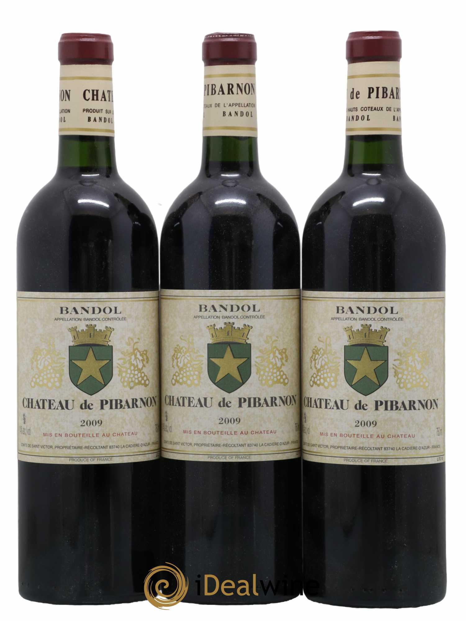 Bandol Château de Pibarnon Comte de Saint-Victor 2009 - Lot de 3 bouteilles - 0