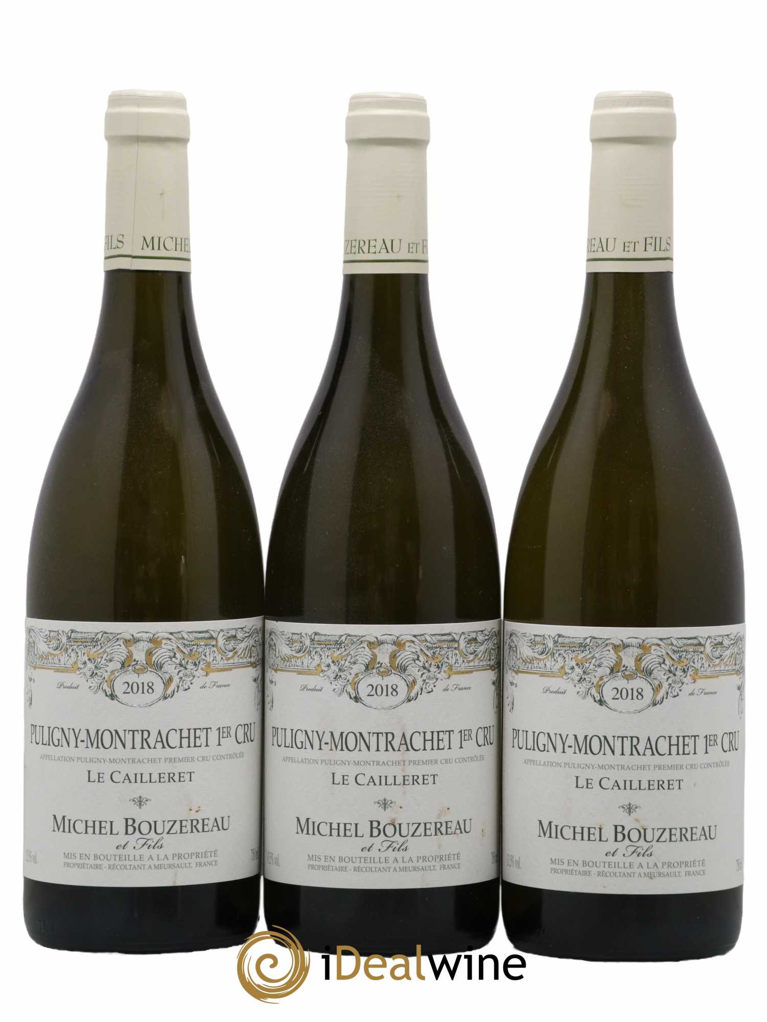 Puligny-Montrachet 1er Cru Le Cailleret Michel Bouzereau et Fils (Domaine) 2018 - Lot de 3 bouteilles - 0