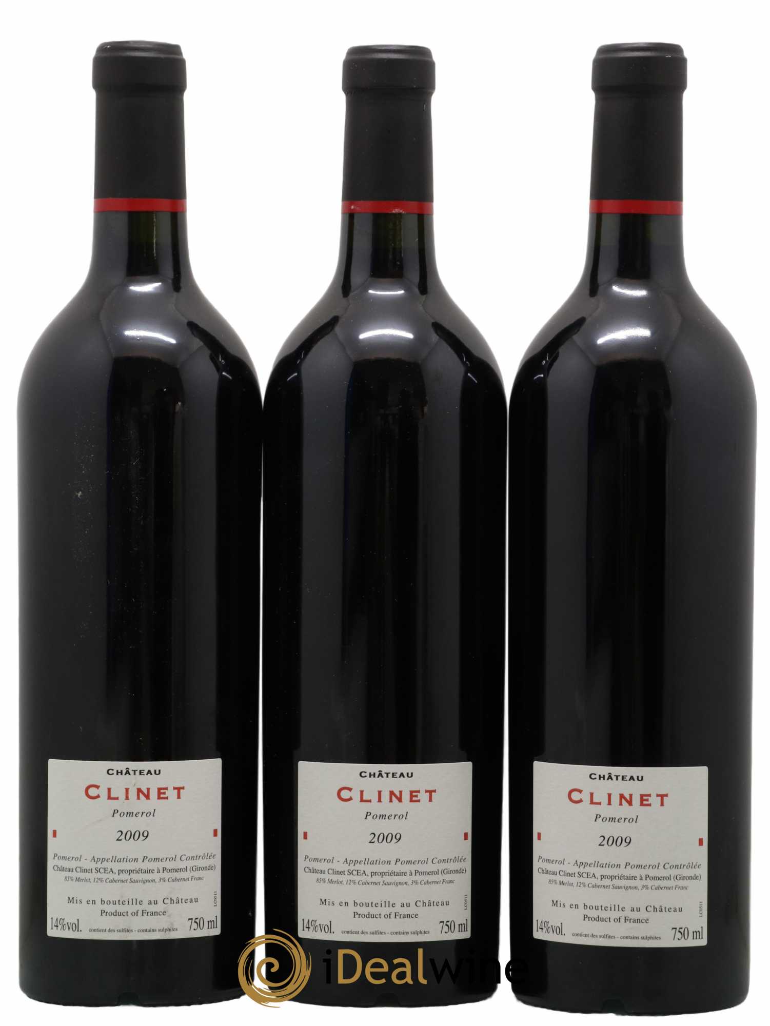 Château Clinet 2009 - Lot de 3 bouteilles - 1