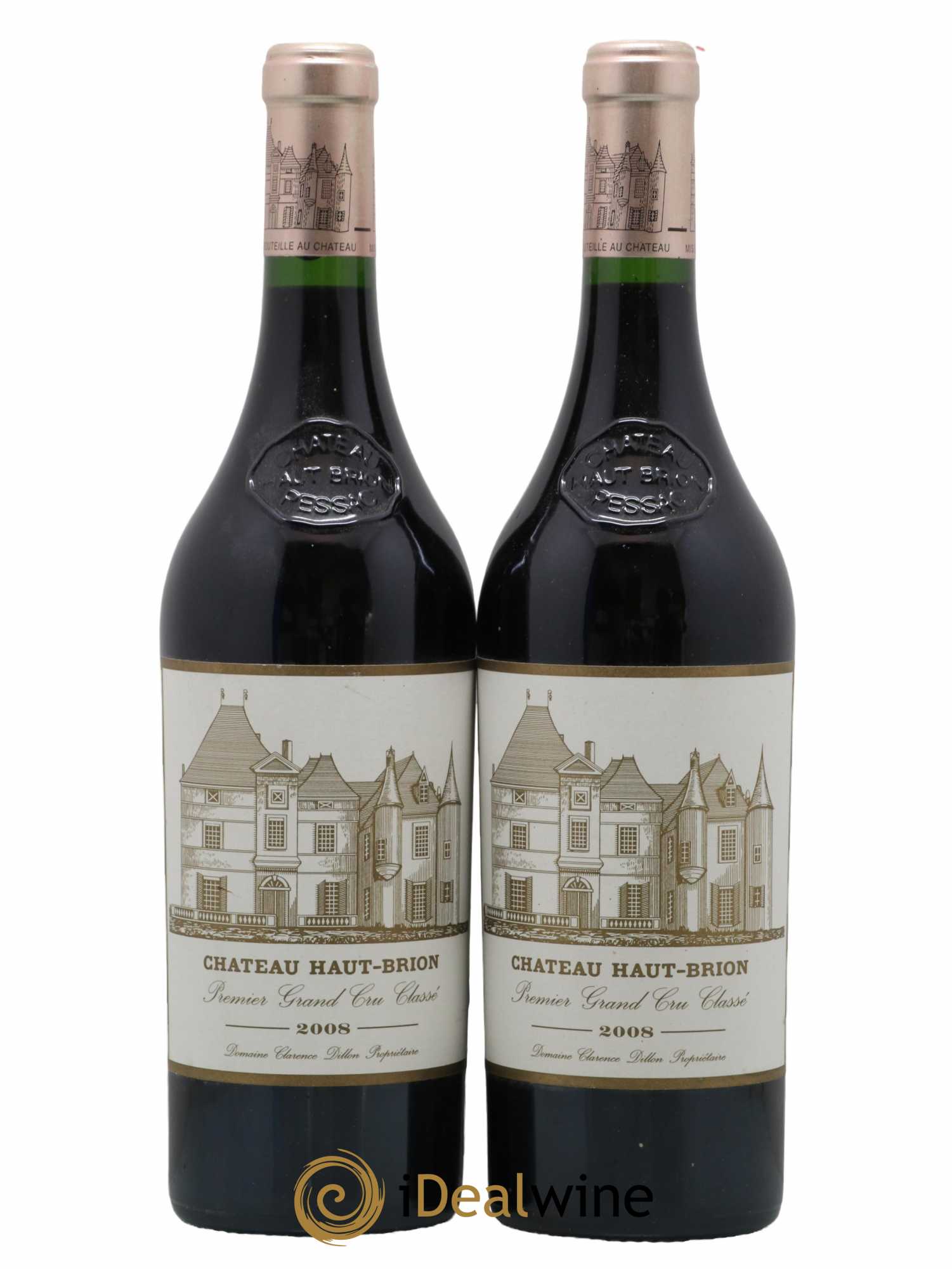 Château Haut Brion 1er Grand Cru Classé 2008 - Lot de 2 bouteilles - 0