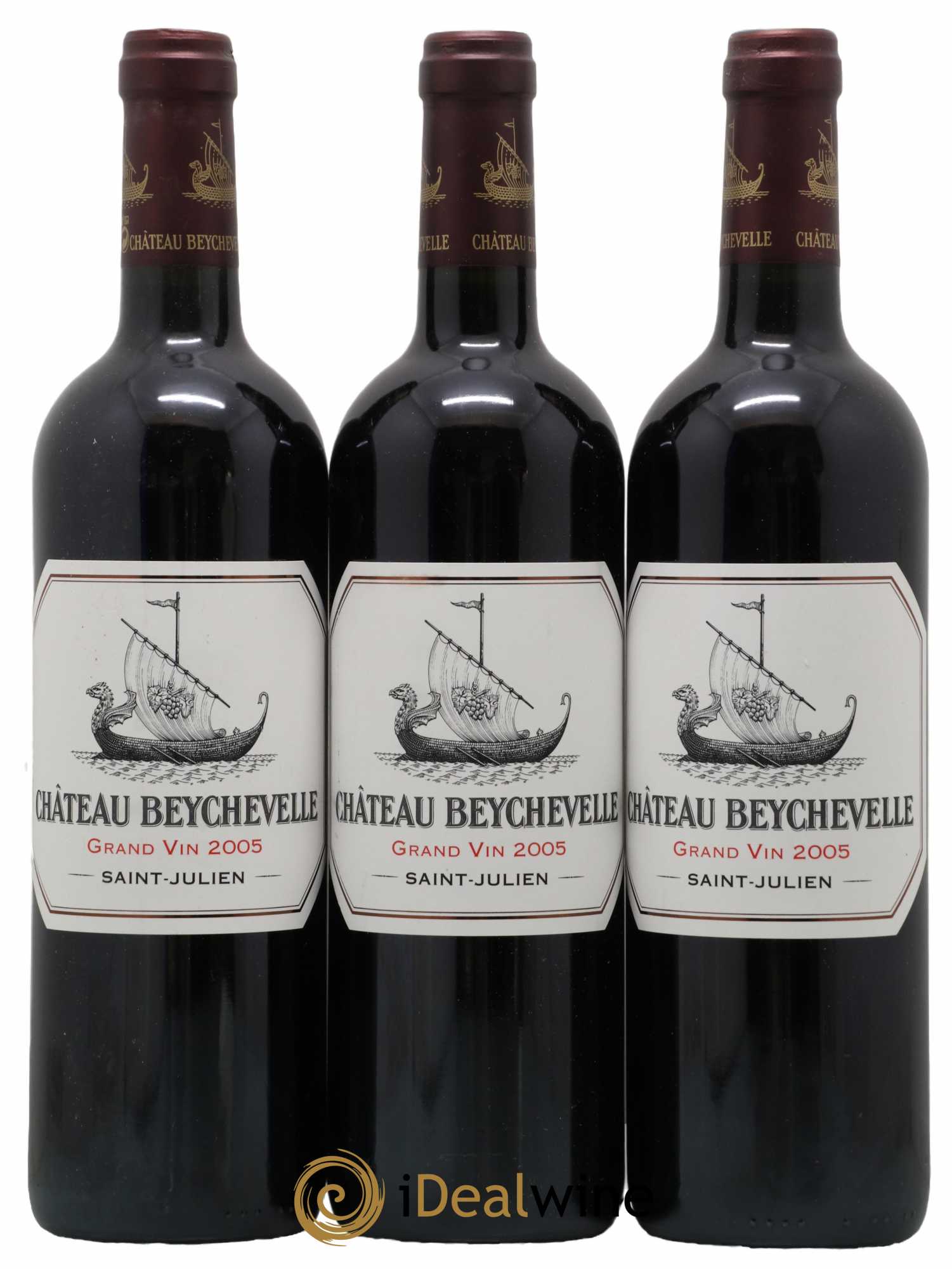 Château Beychevelle 4ème Grand Cru Classé 2005 - Lot de 3 bouteilles - 0