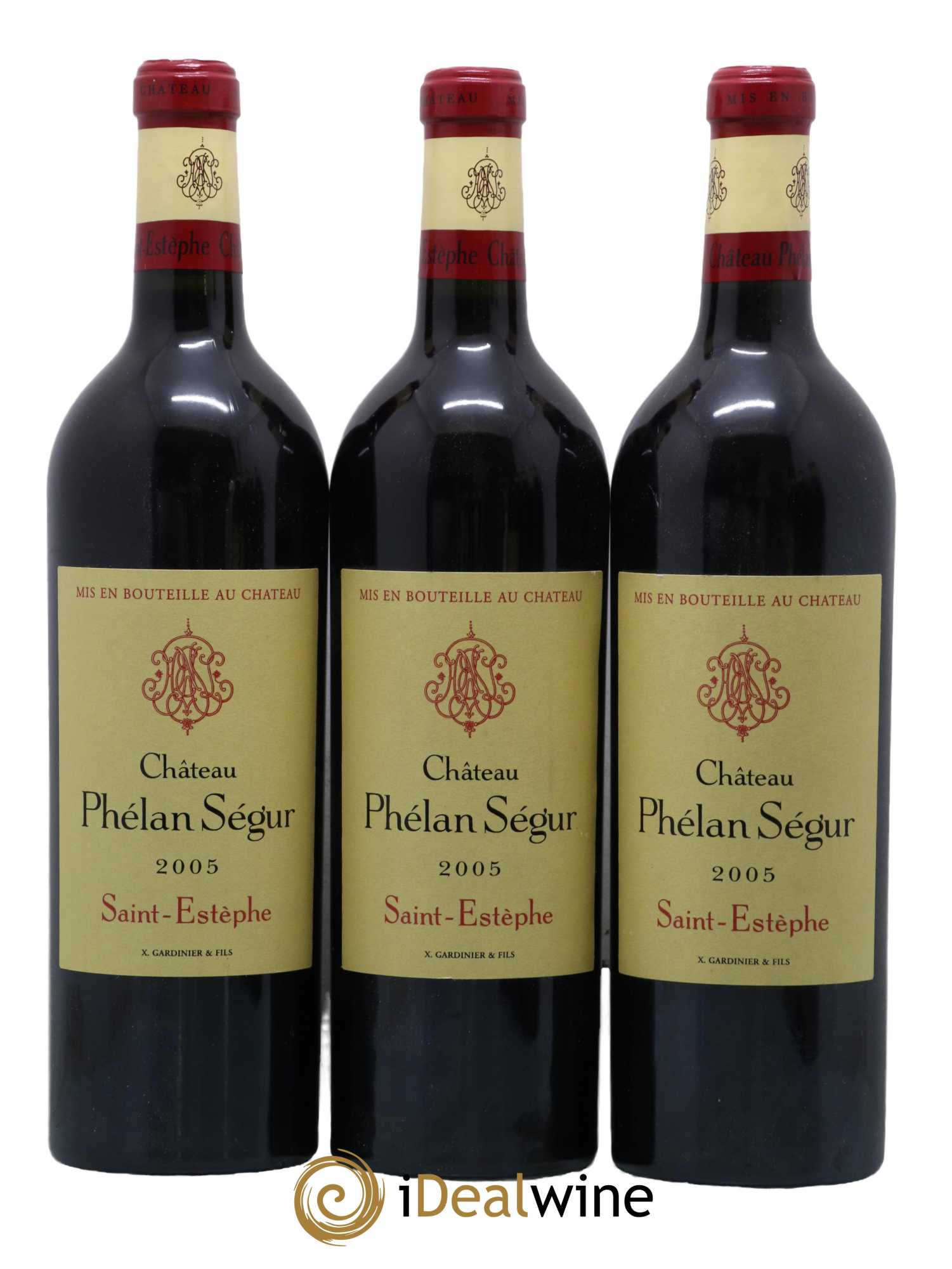 Château Phélan Ségur 2005 - Lot de 3 bouteilles - 0