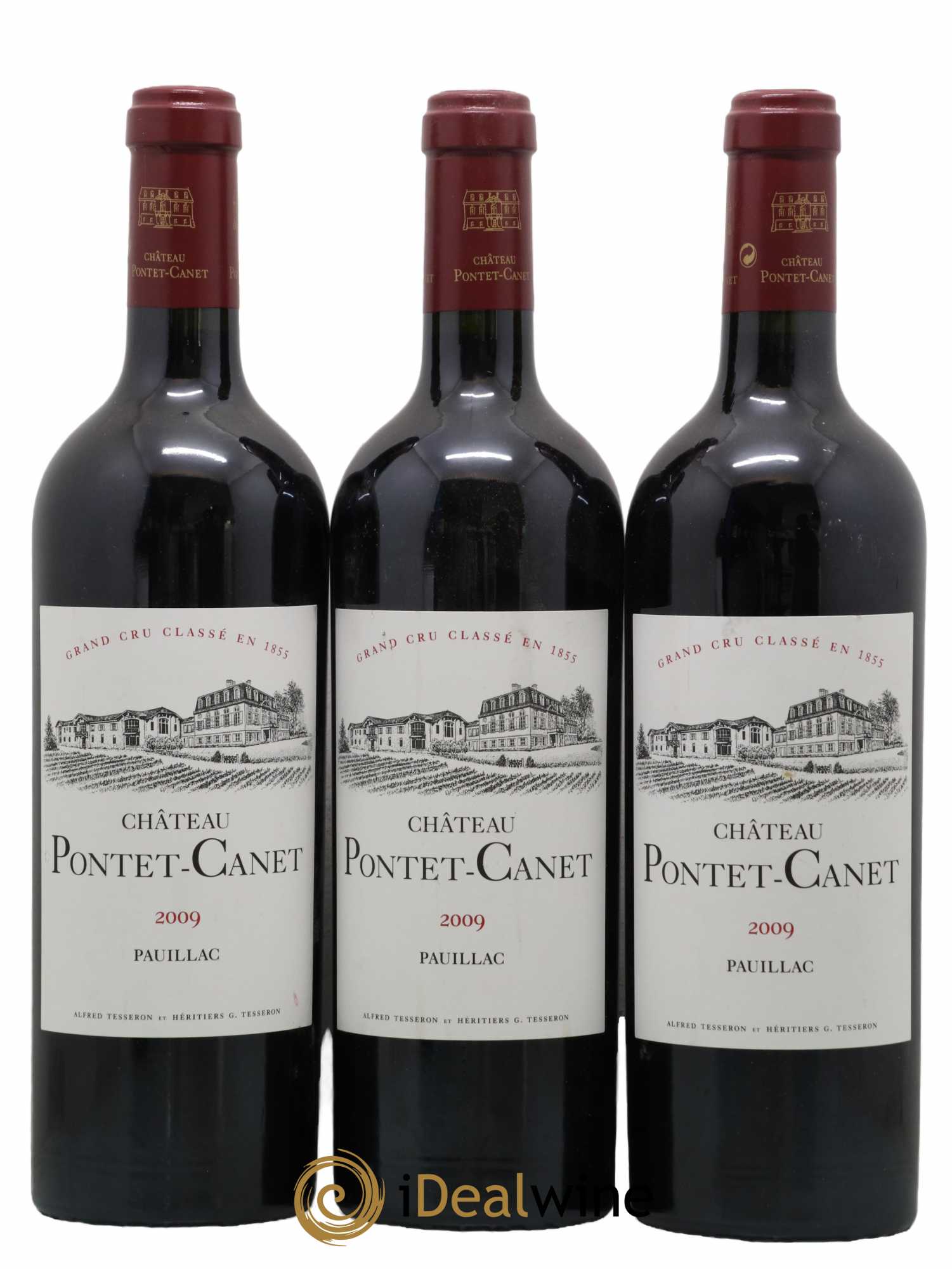 Château Pontet Canet 5ème Grand Cru Classé 2009 - Lot of 3 bottles - 0