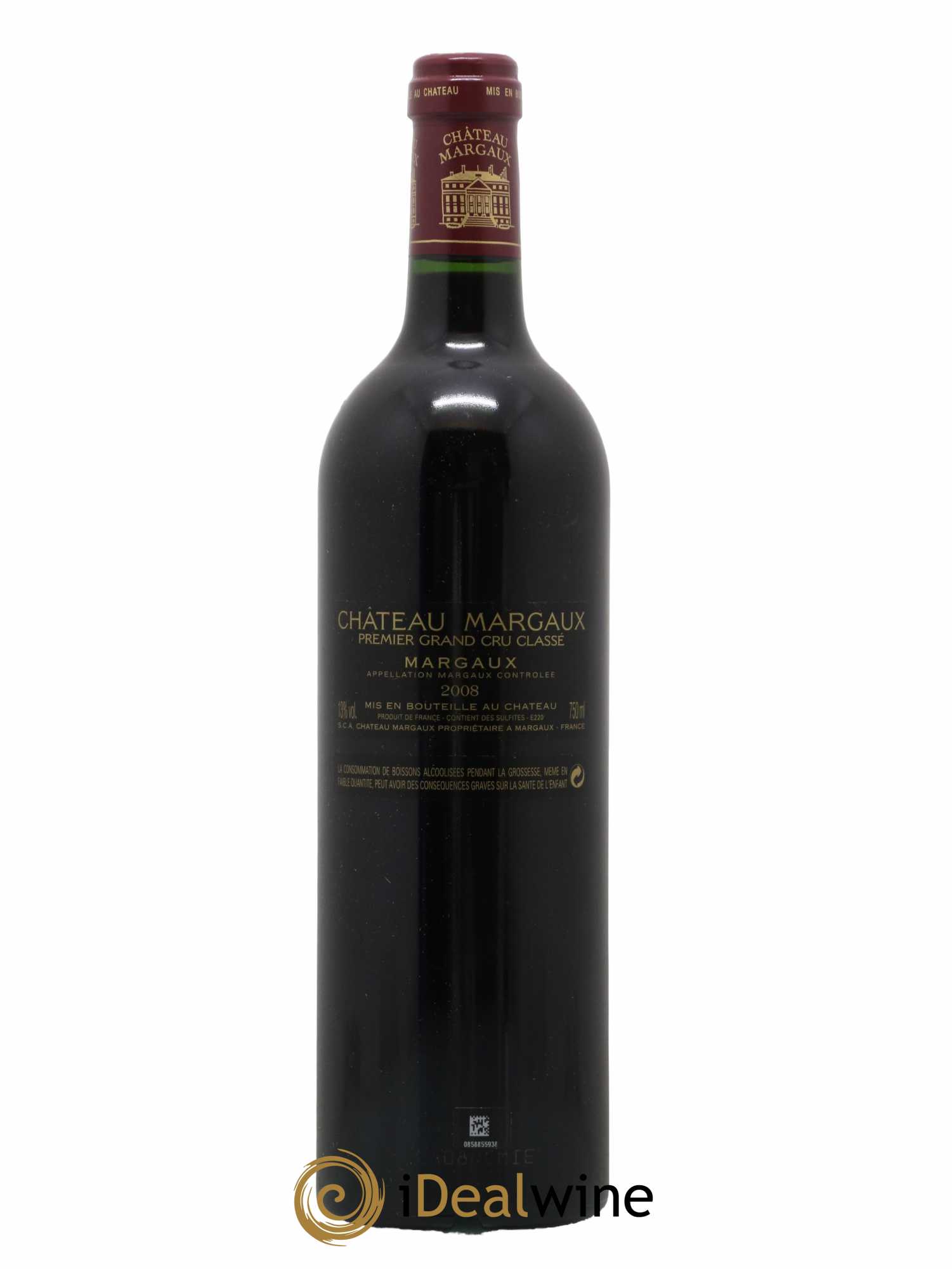 Château Margaux 1er Grand Cru Classé 2008 - Lot de 1 bouteille - 1