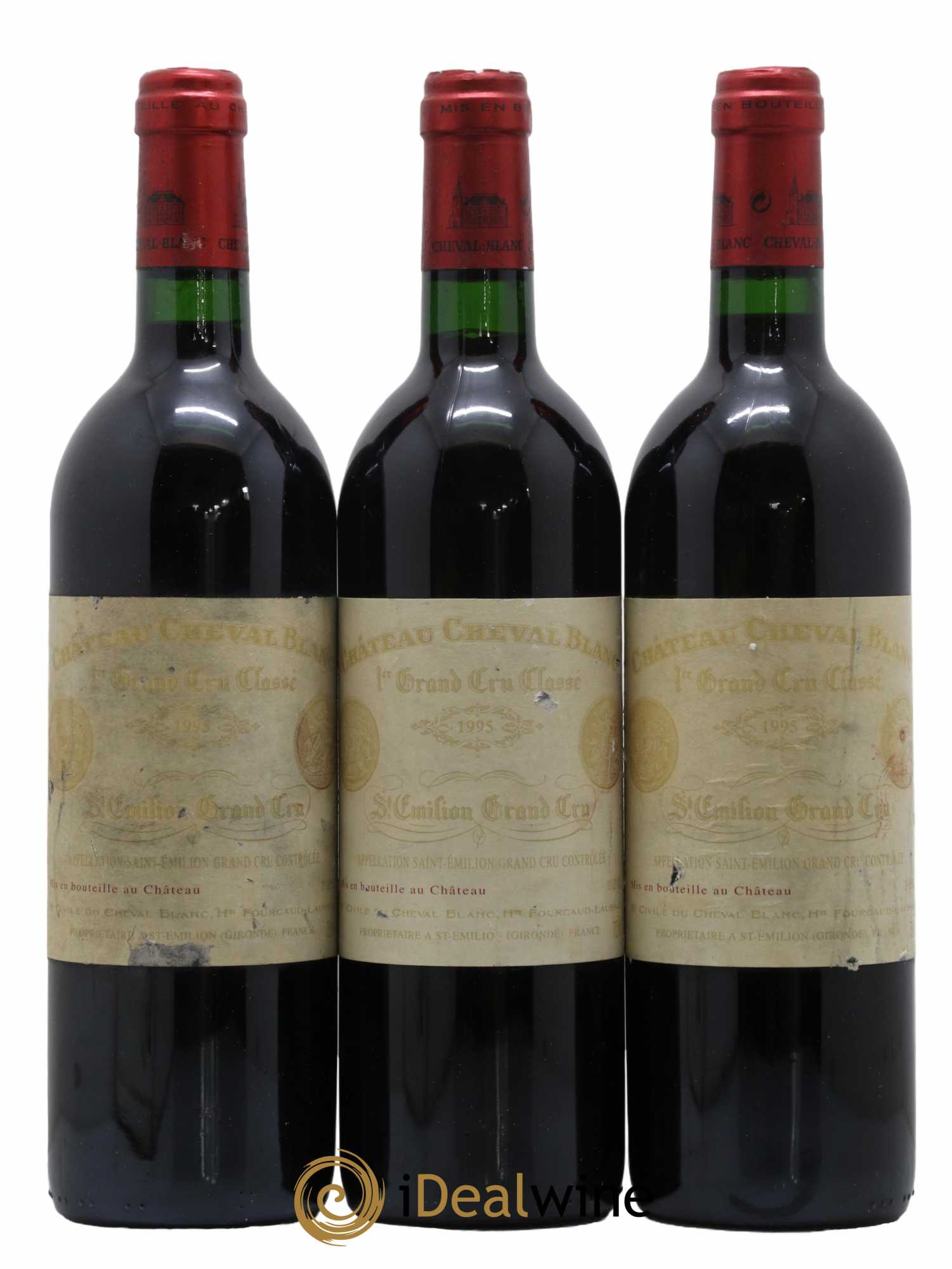 Château Cheval Blanc 1er Grand Cru Classé A 1995 - Lot de 3 bouteilles - 0