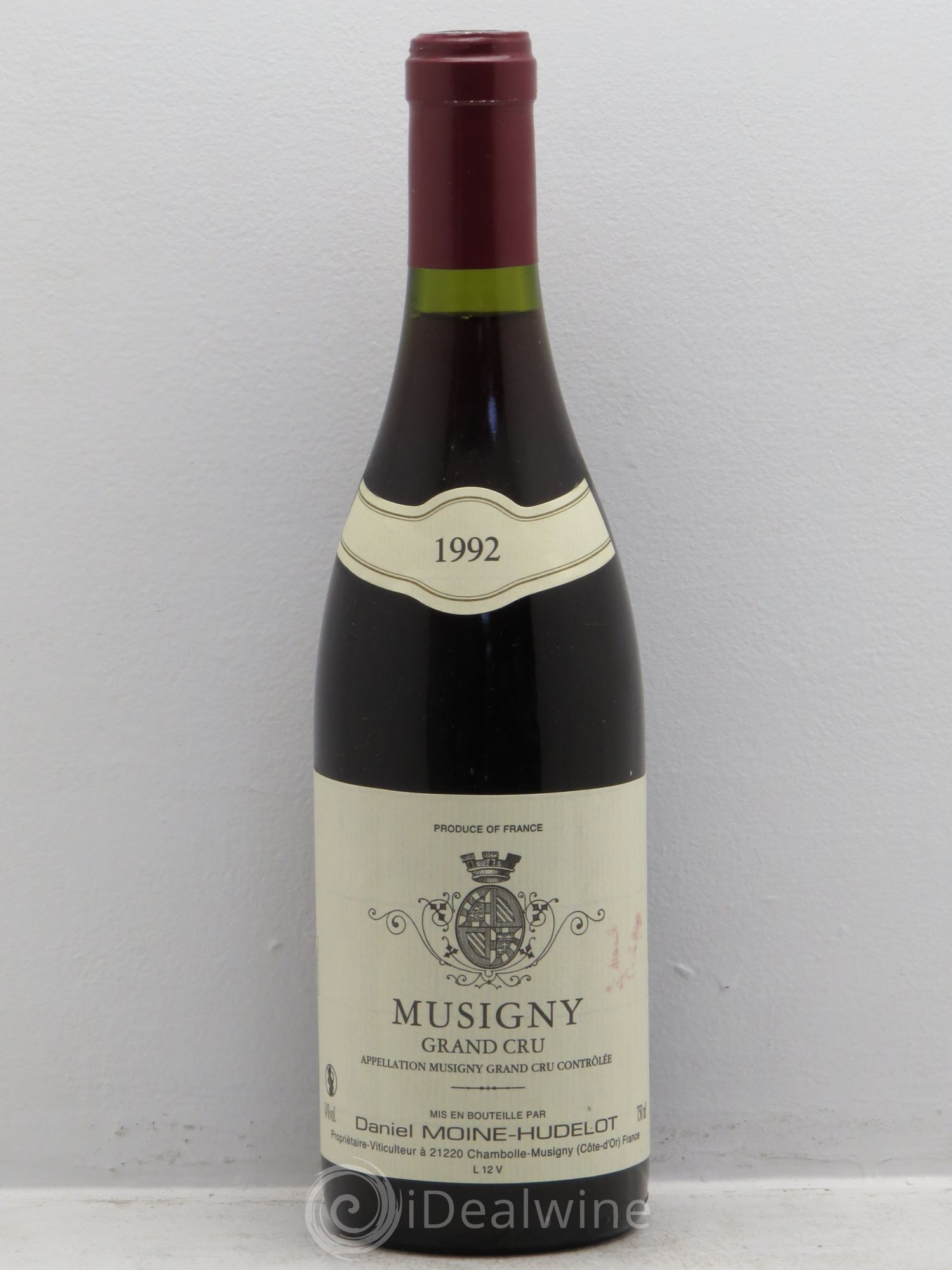 Musigny Grand Cru Moine-Hudelot (Domaine) (sans prix de réserve) 1992 - Lot de 1 bouteille - 0